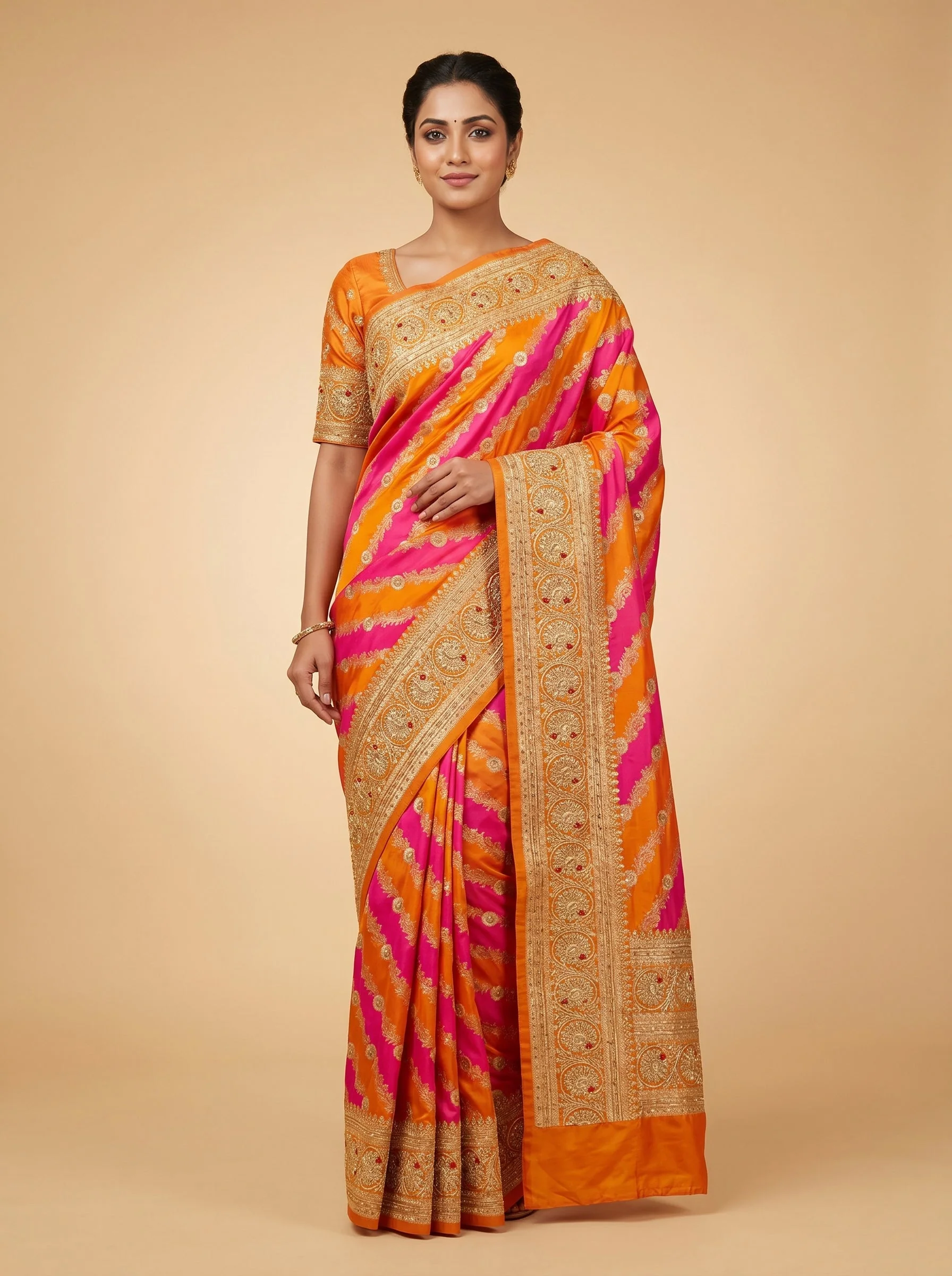 Citrus Burst Glow Saree