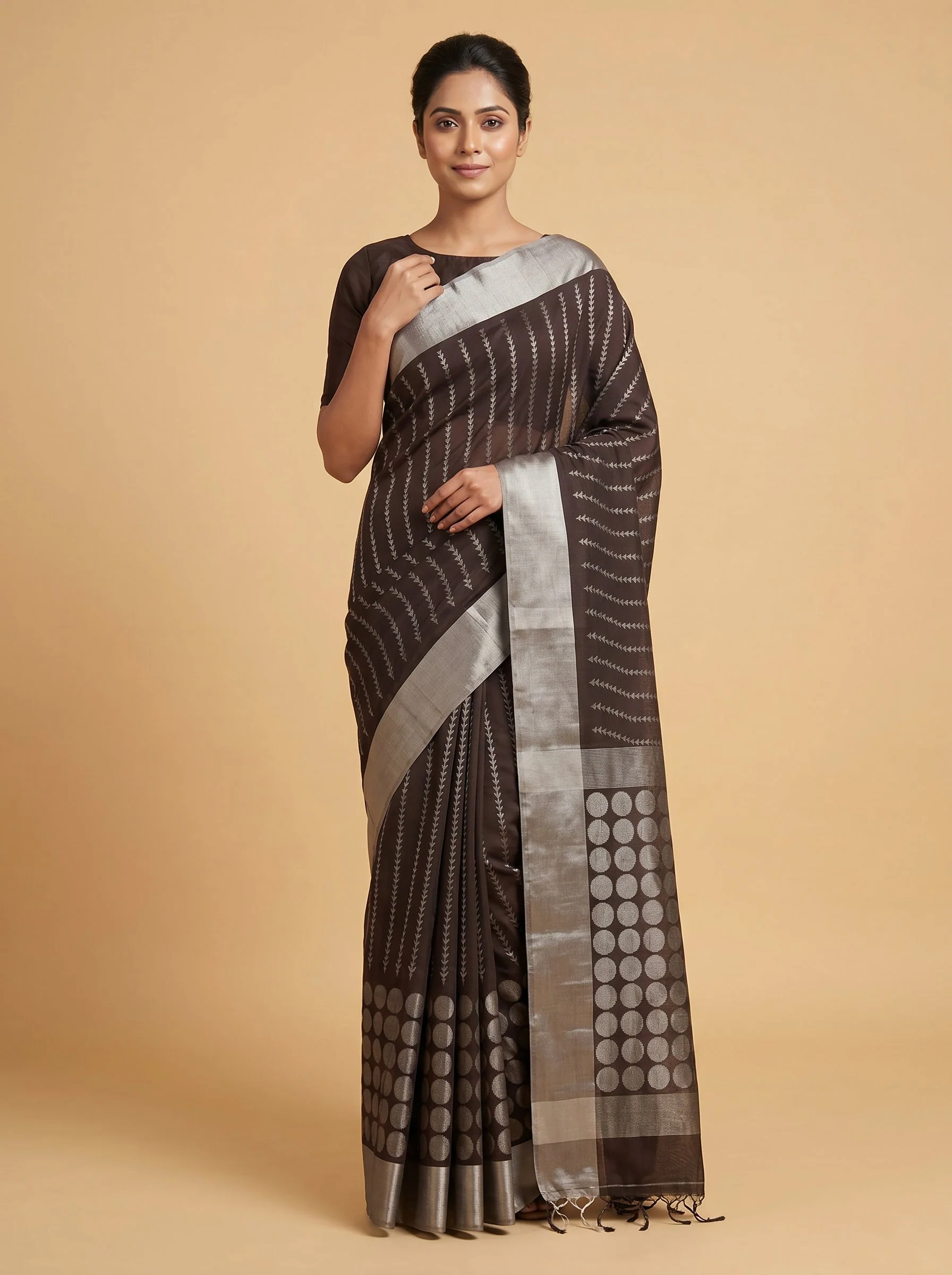 Coffee Brown Elegance Saree