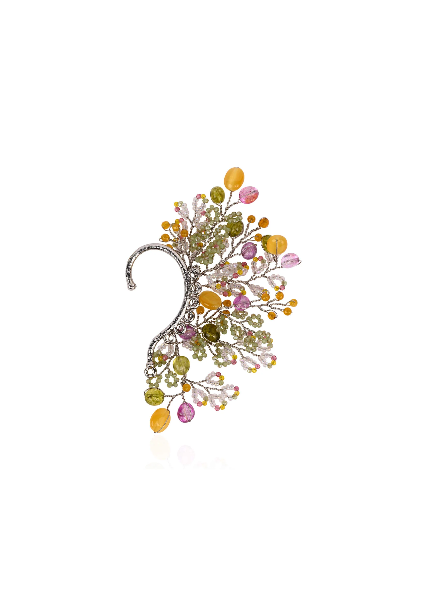 Colourful Haldi Mehendi Wedding Jewelry Earcuff - Image 3