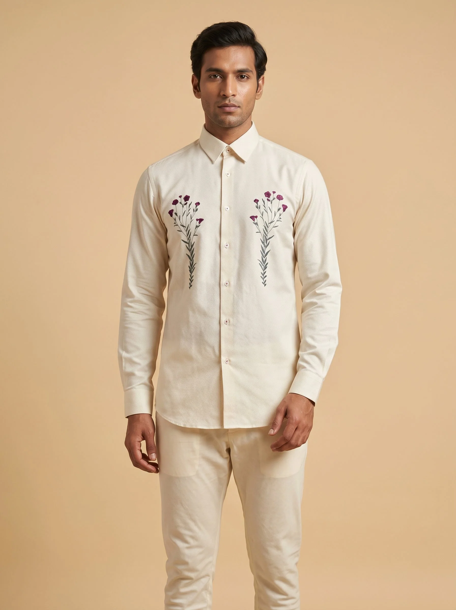 Cream Calm Party Shirt