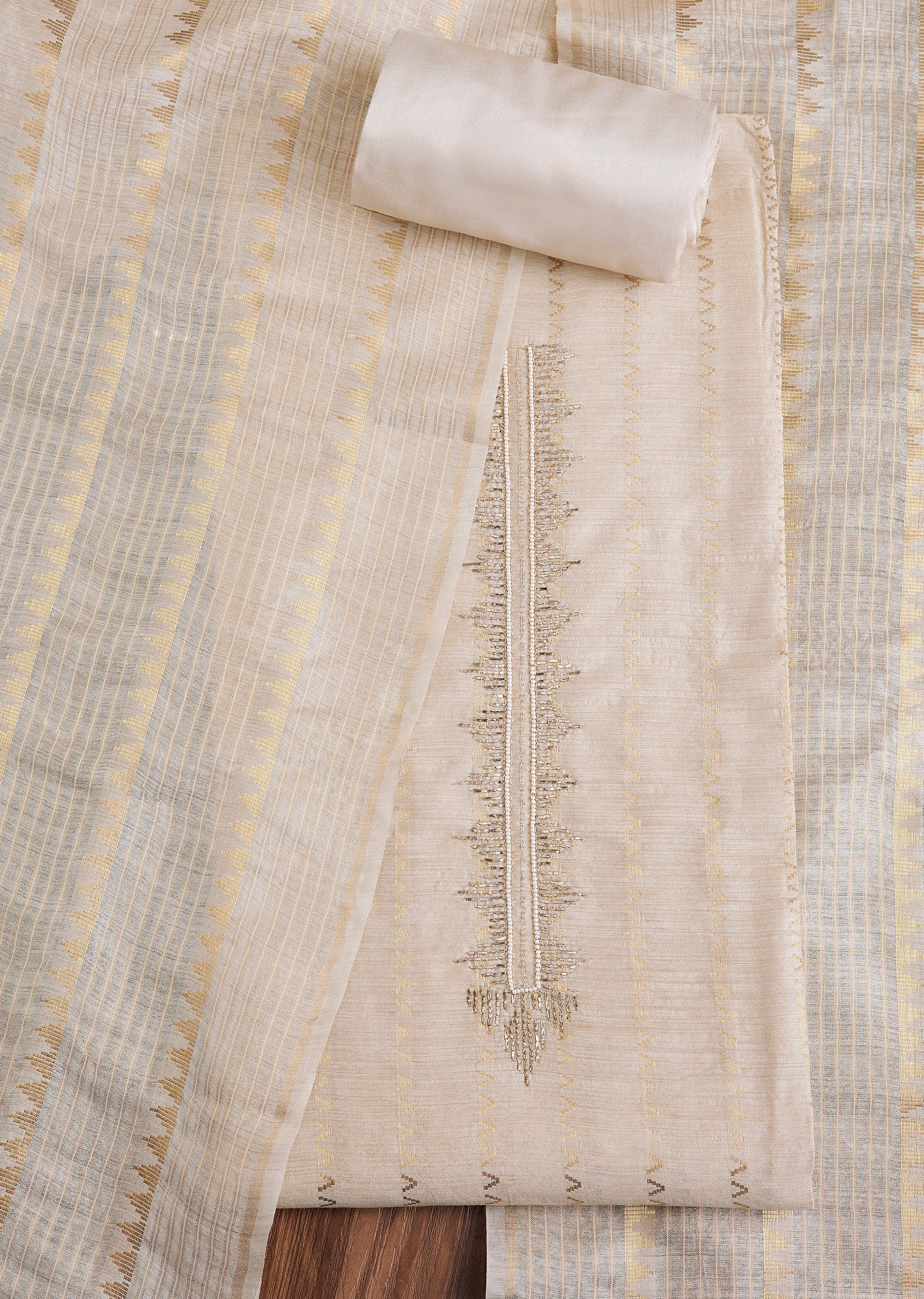 Cream Cotton Suit