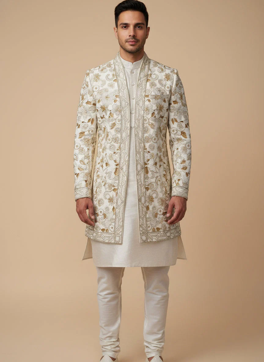 Cream Indo Western Set - Image 2