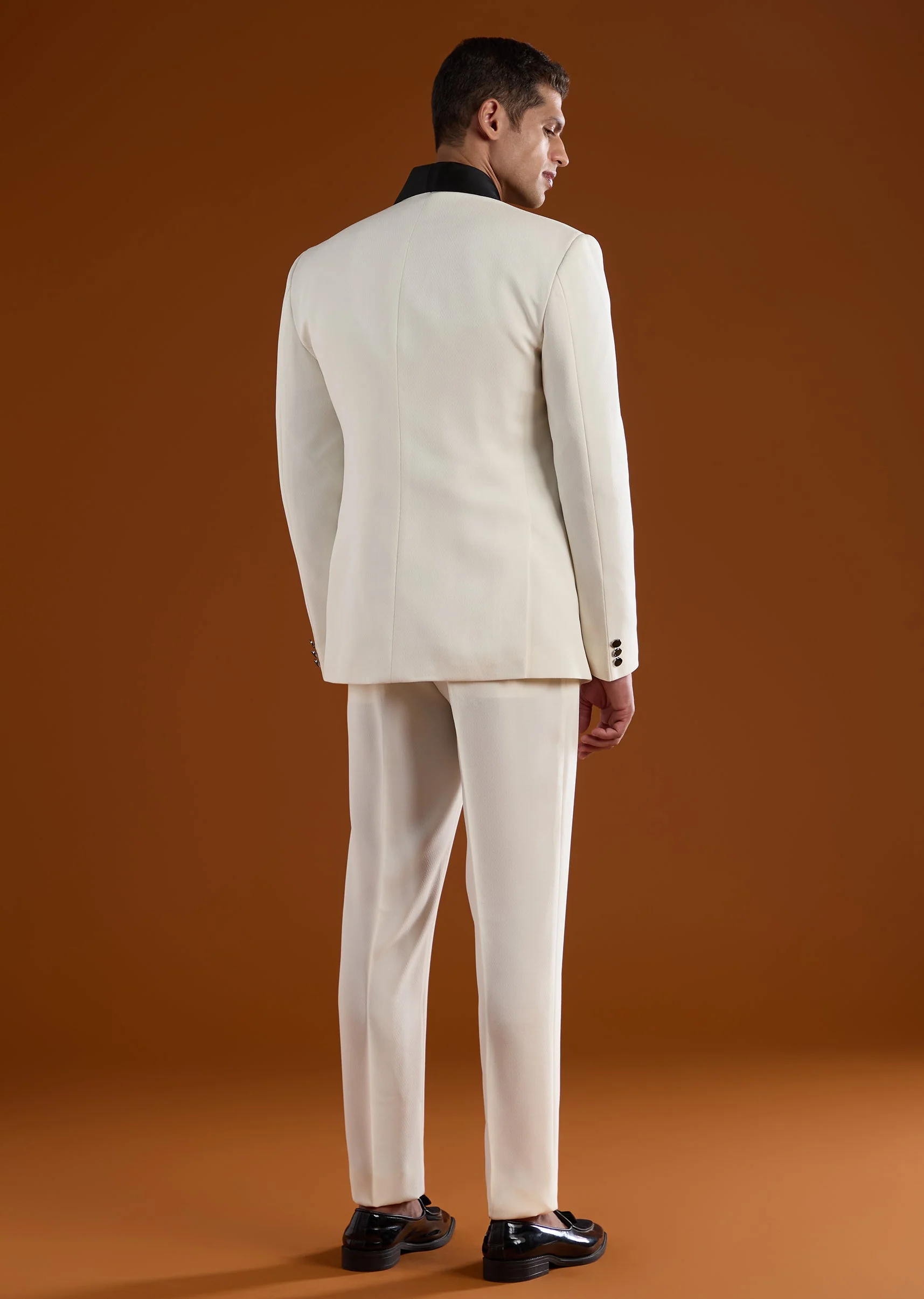 Cream Mens Tuxedo For Reception And Wedding Wear - Image 5