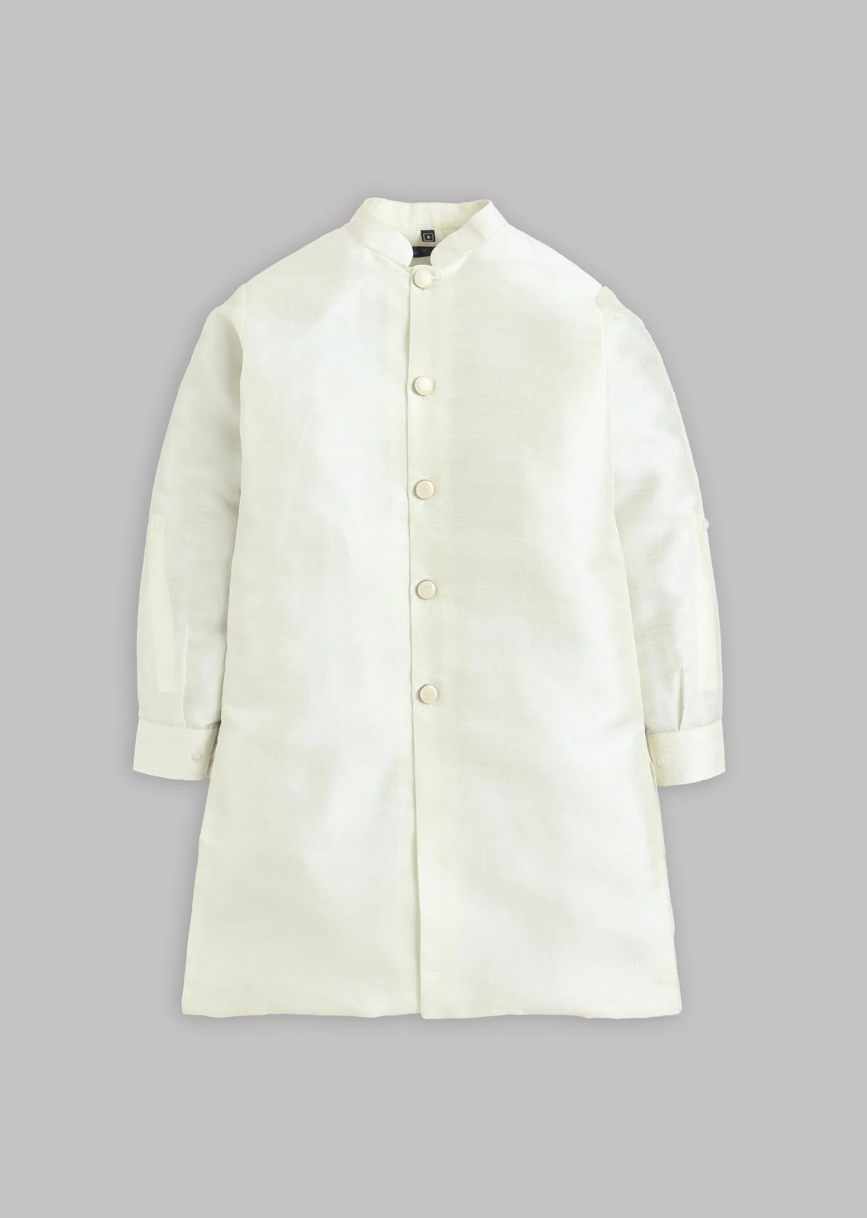 Cream Multi Floral Nehru Jacket Set - Image 5