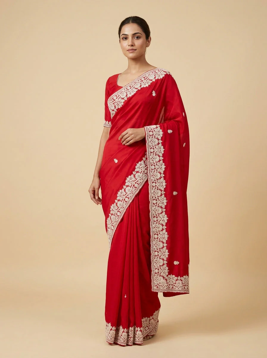 Crimson Red Power Statement Saree