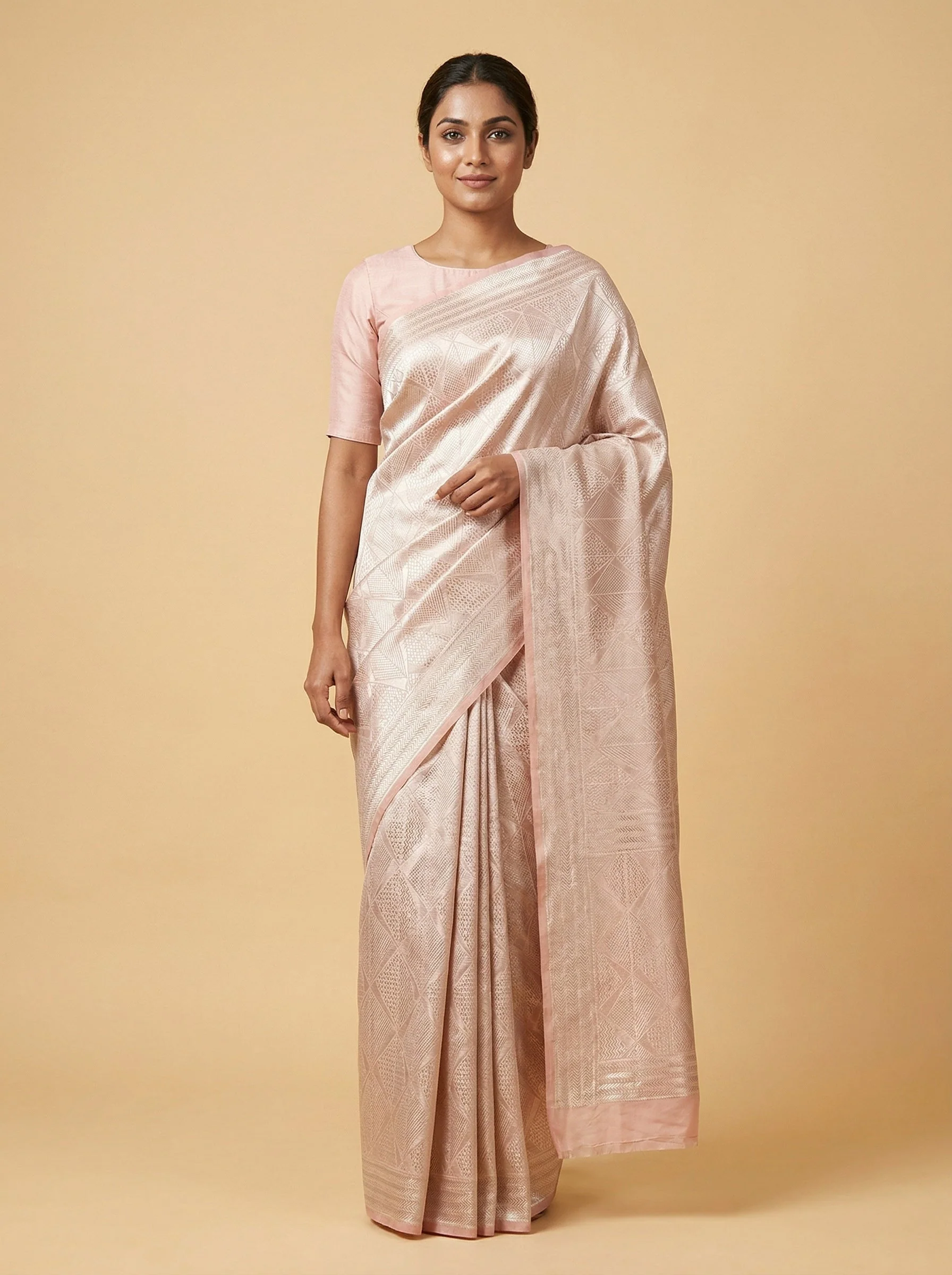 Dark Peach Toasted Handloom Saree