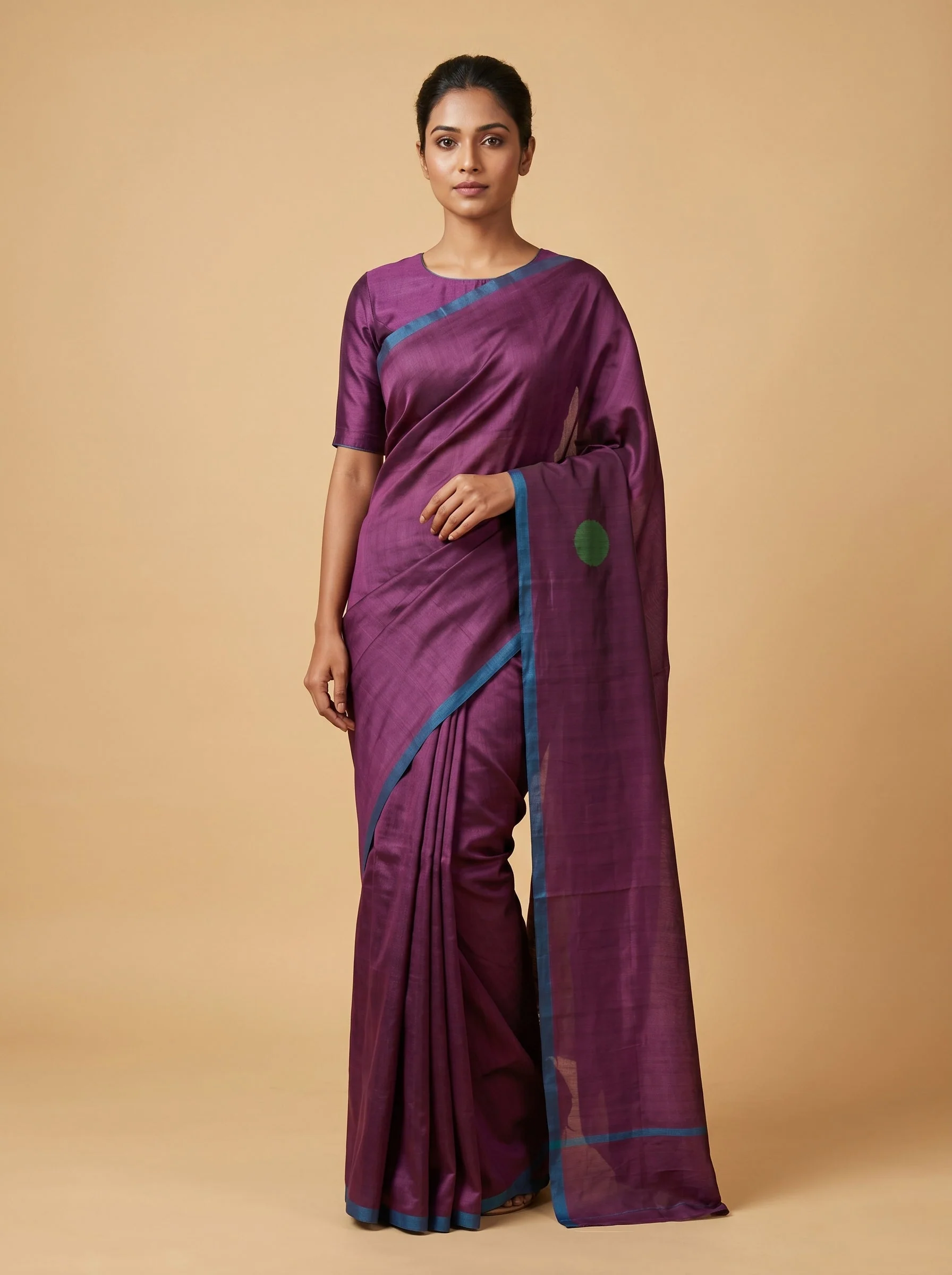 Dark Purple Royal Depth Handloom Saree