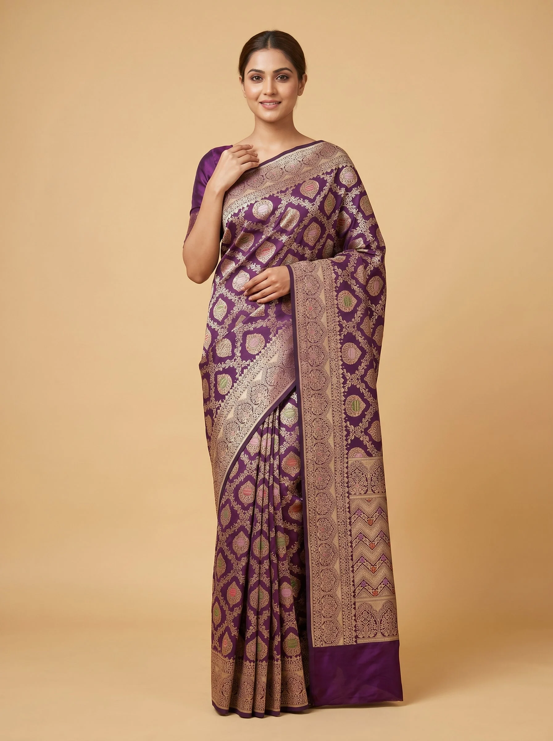 Dark Wine Aged Depth Handloom Saree
