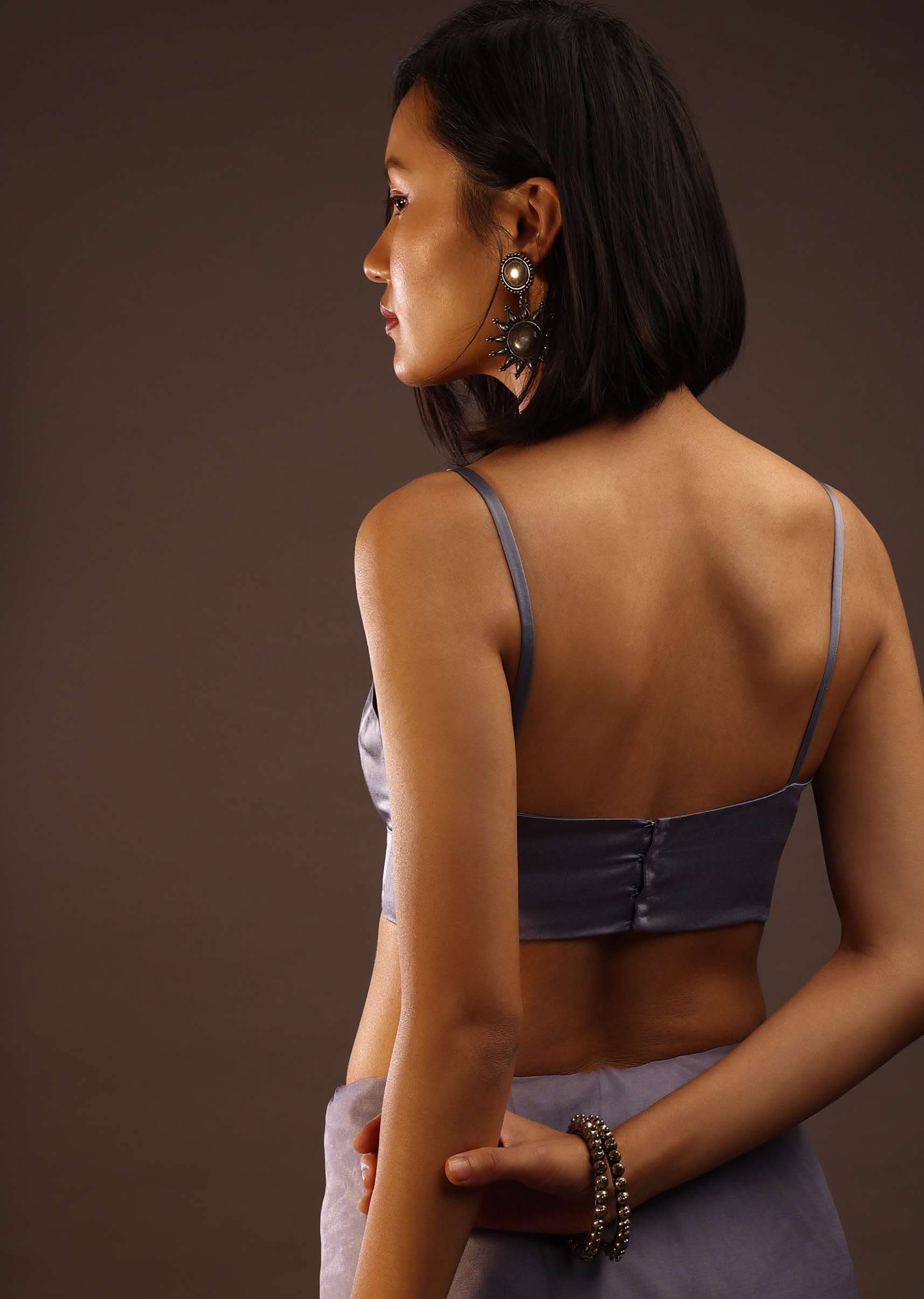 Daybreak Spaghetti Strap Blouse With A V Neckline And A Back Hook Closure - Image 2