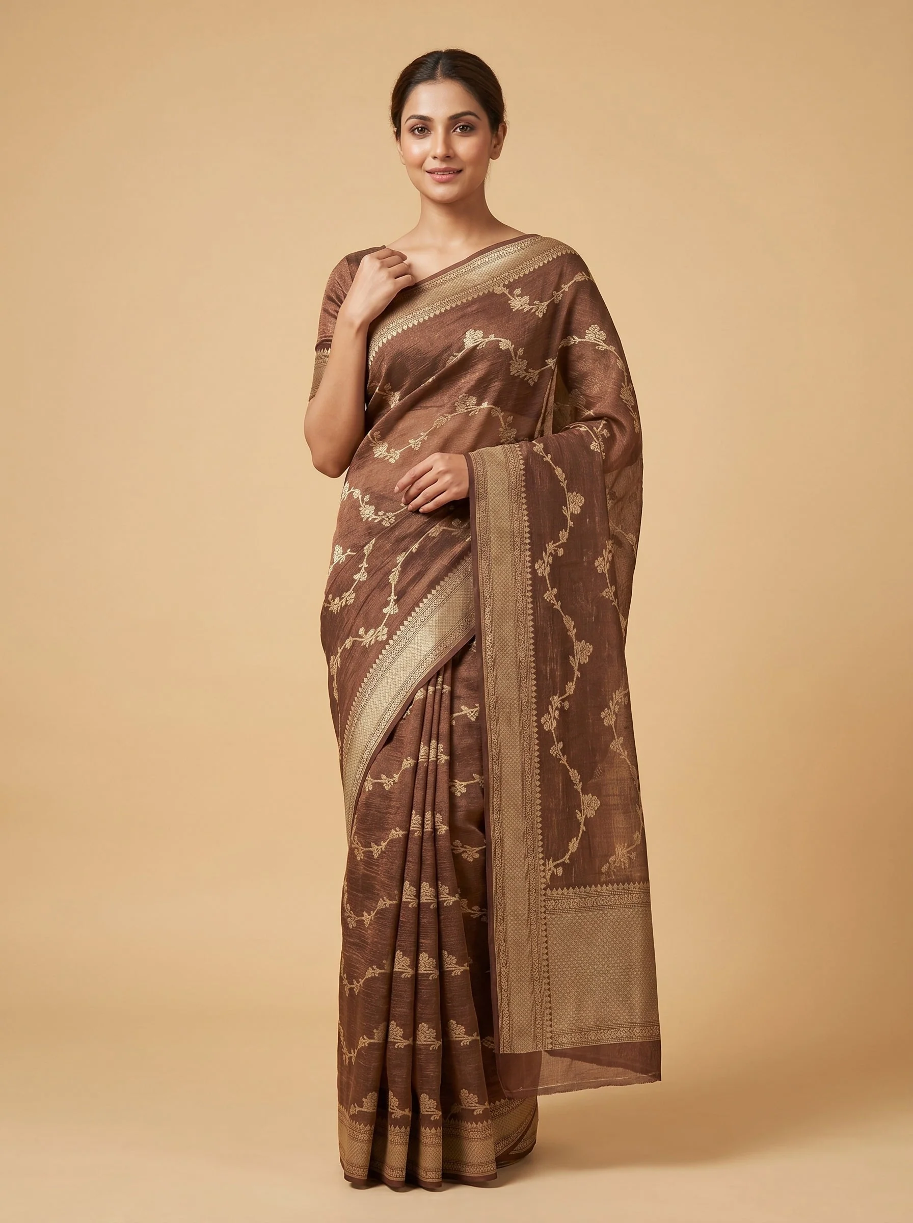 Deep Maroon Radiance Saree