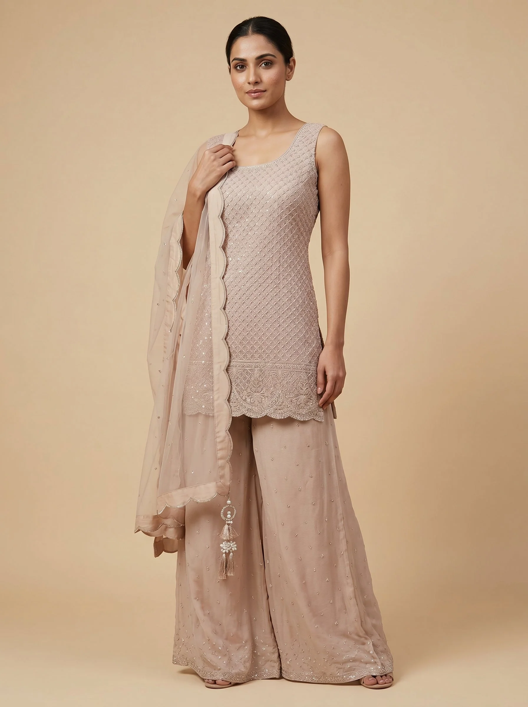 Dune Beige Palazzo Set