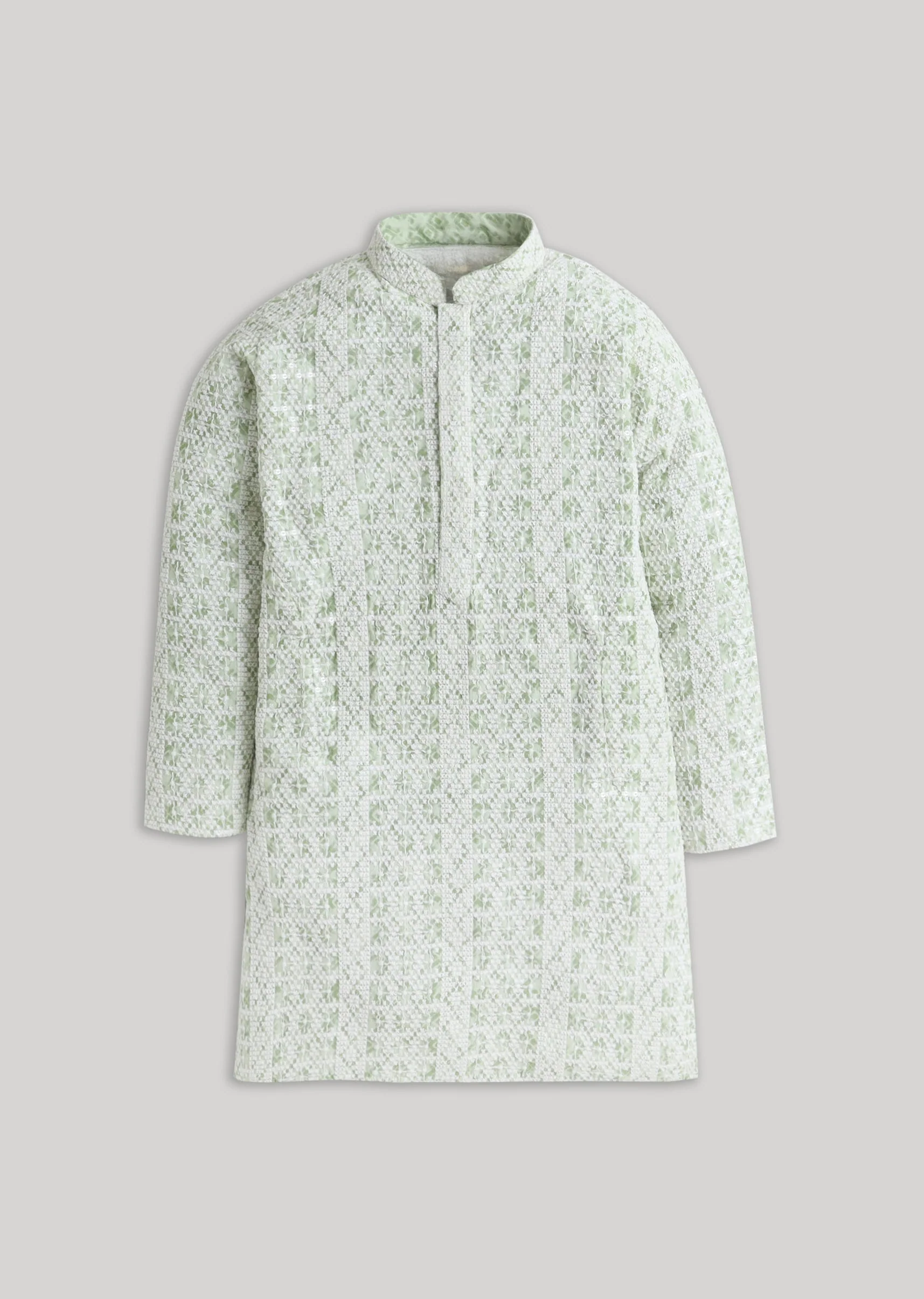 Elegant Green Embroidered Kurta Set - Image 3