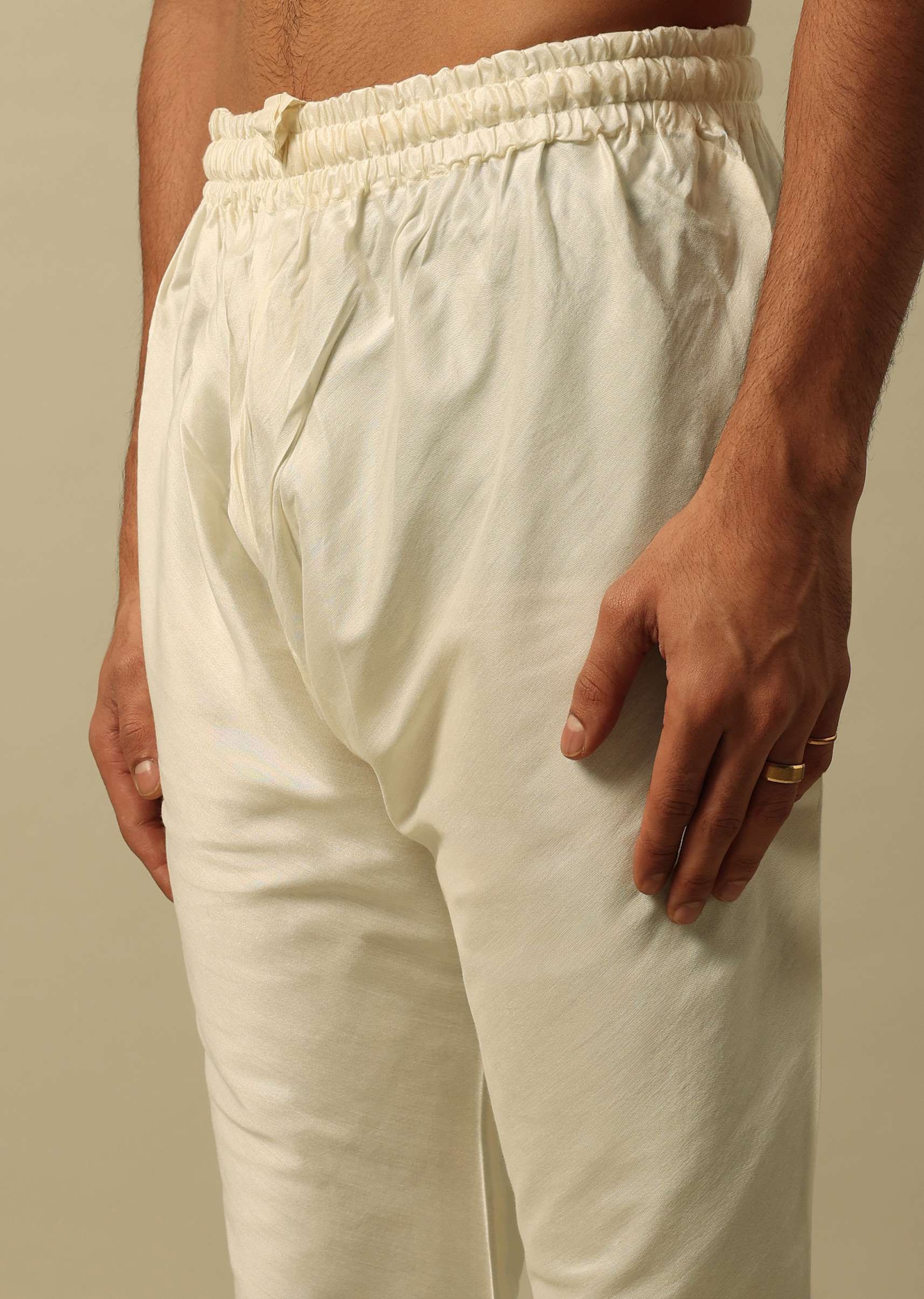 Elegant White Raw Silk Sherwani - Image 7