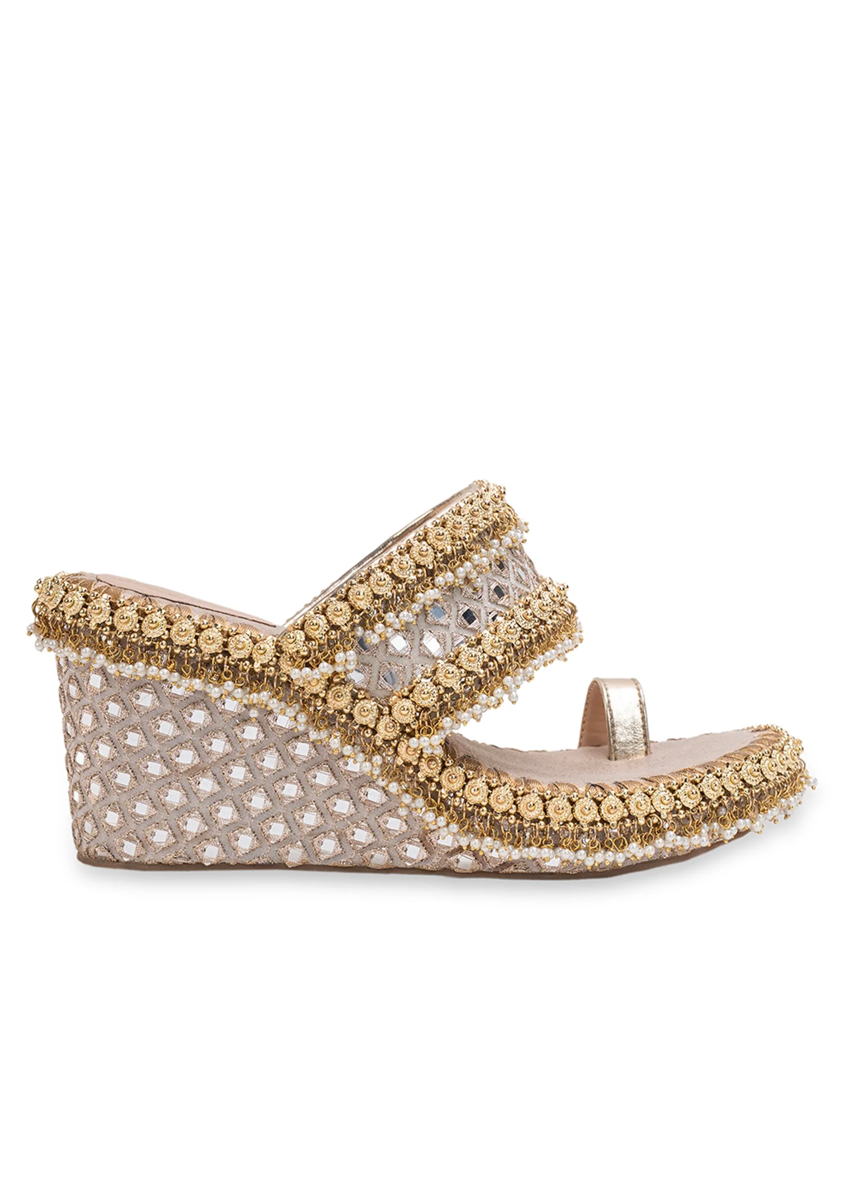 Embellished Off-White Wedges - Image 7