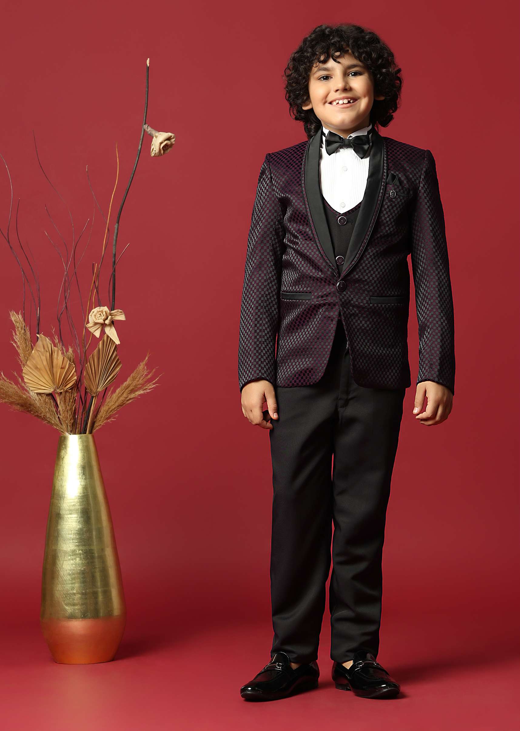 Embroidered Festive Tuxedo For Boys - Image 3
