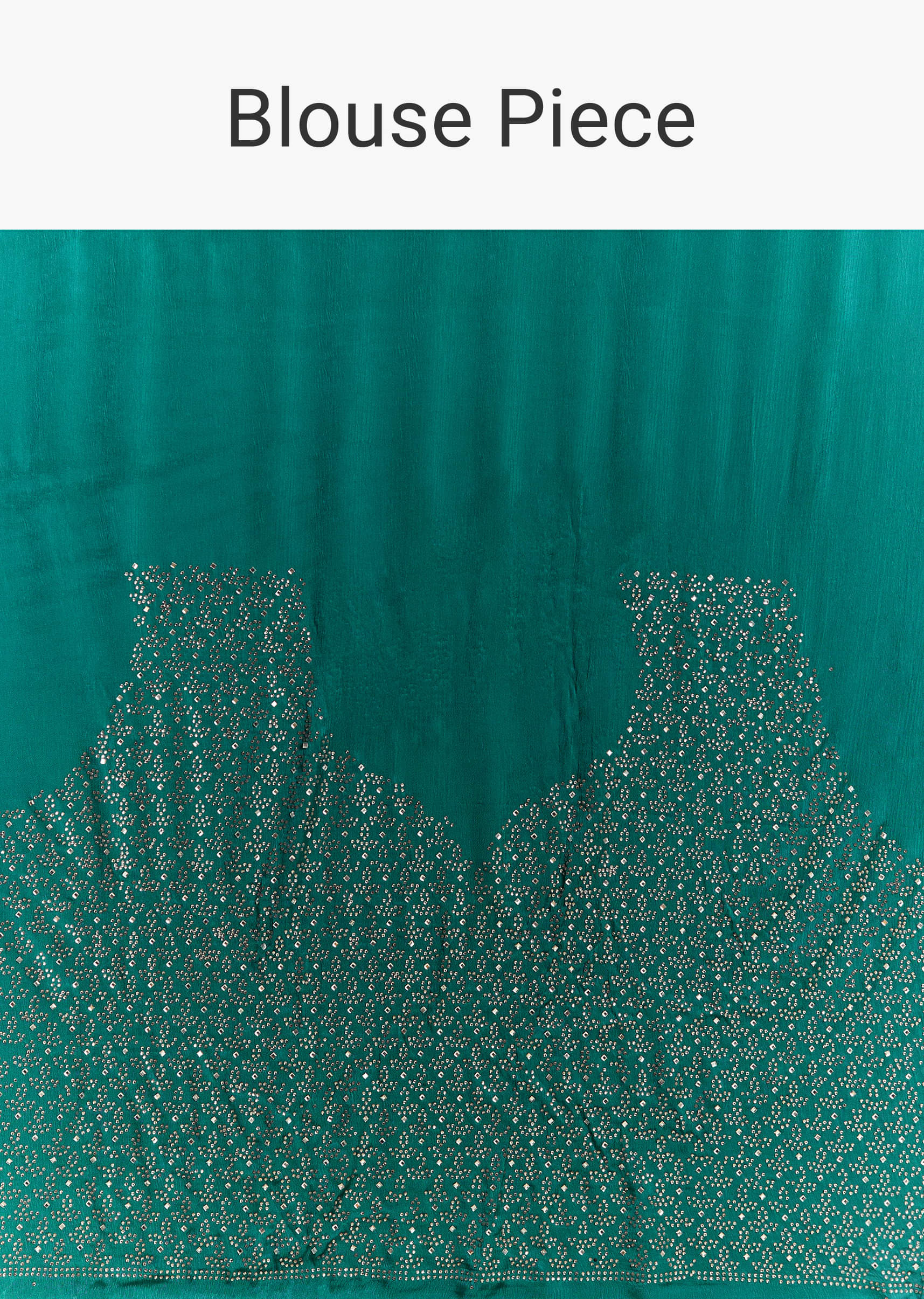 Emerald Green Satin Bridesmaid Lehenga With Stone Work - Image 6