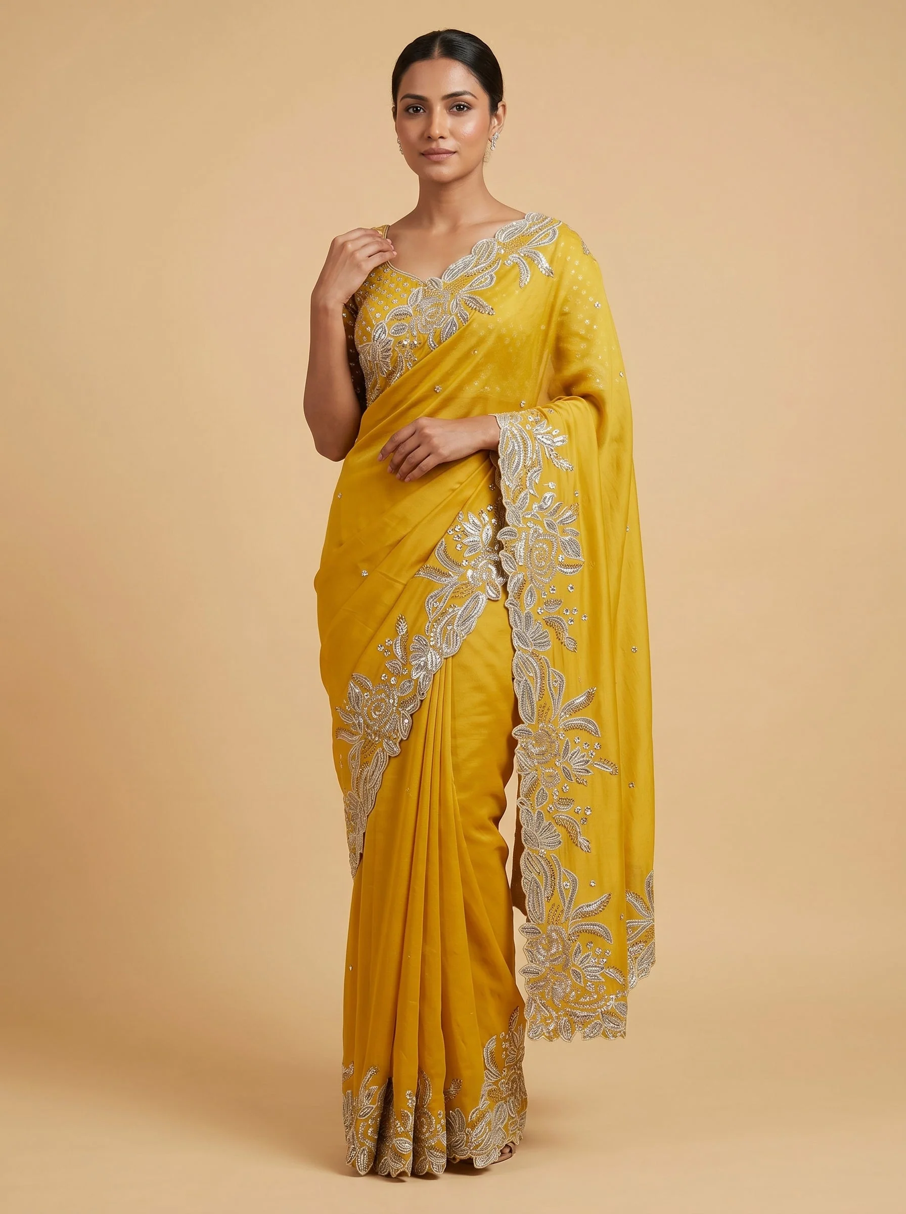 Emerald Weave Shine Saree