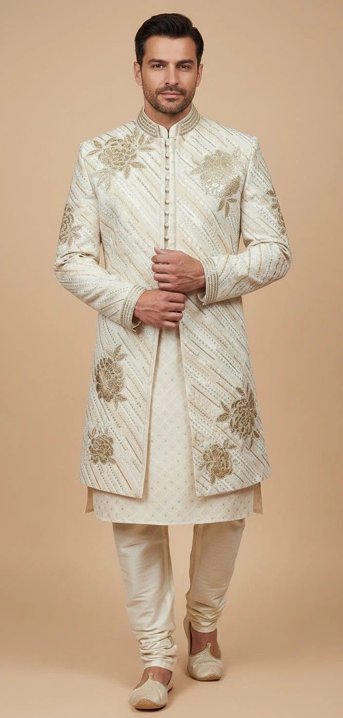 Fawn Classic Sherwani - Image 2