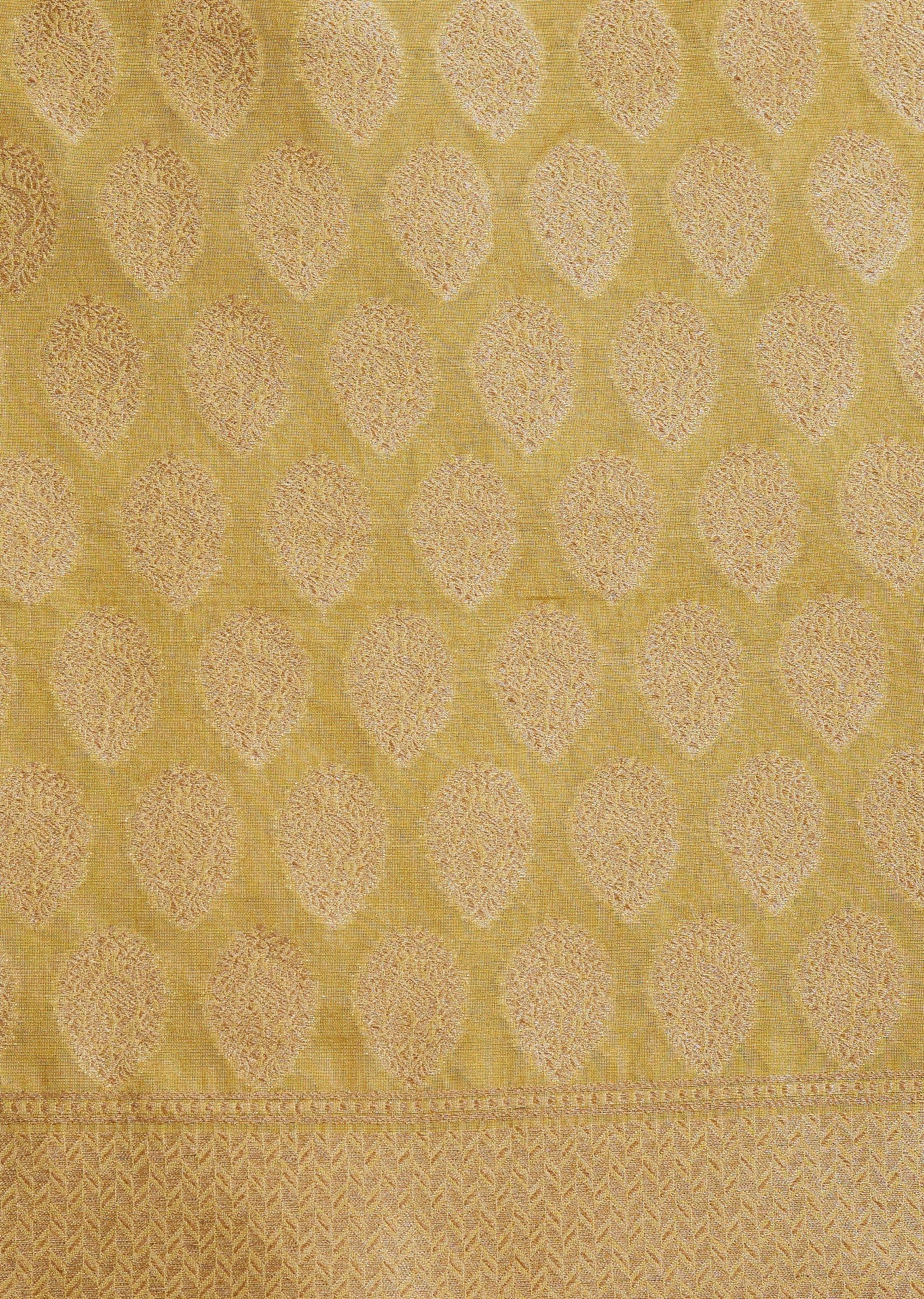 Festive Yellow Brocade Suit Set - Image 2