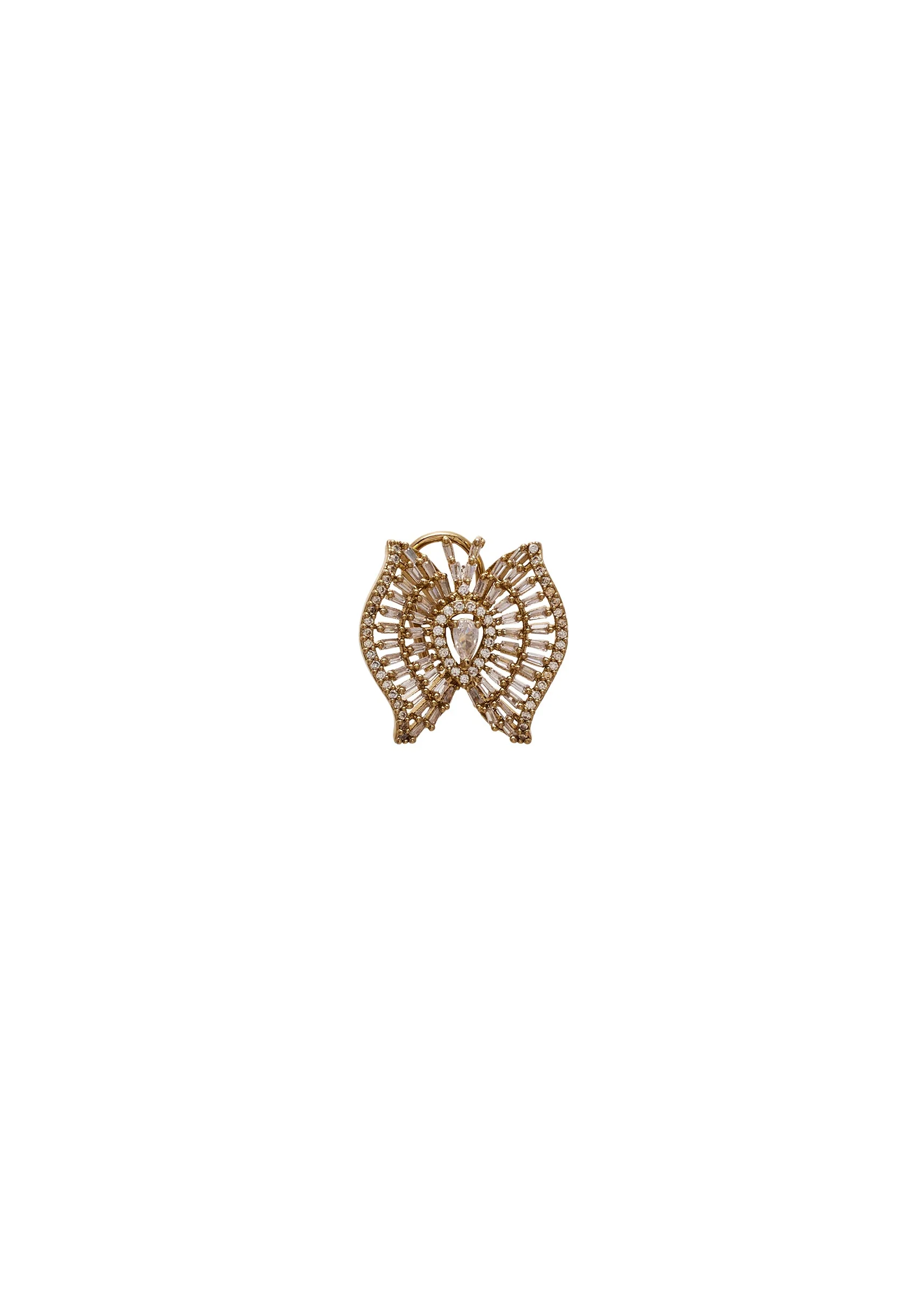 Floral Zirconia Stud Earrings - Image 2