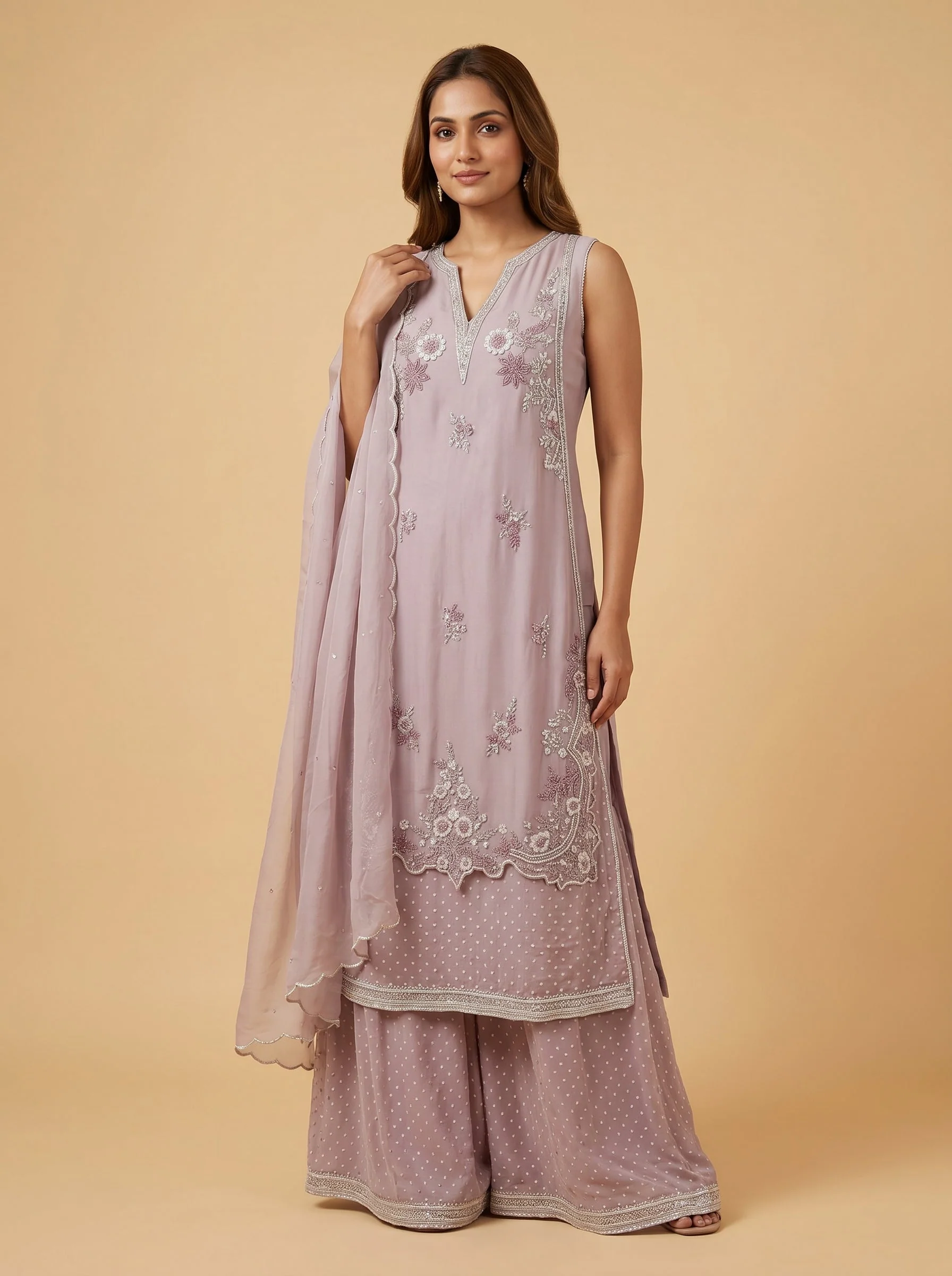 Frosted Lavender Palazzo Set