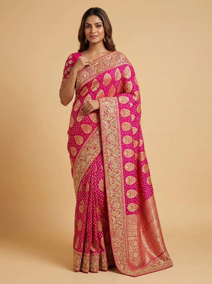 Garnet Red Classic Royal Saree
