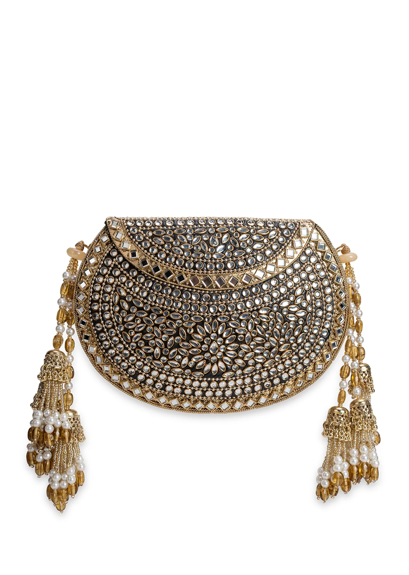 Gold And Silver Embellished Clutch - Image 2
