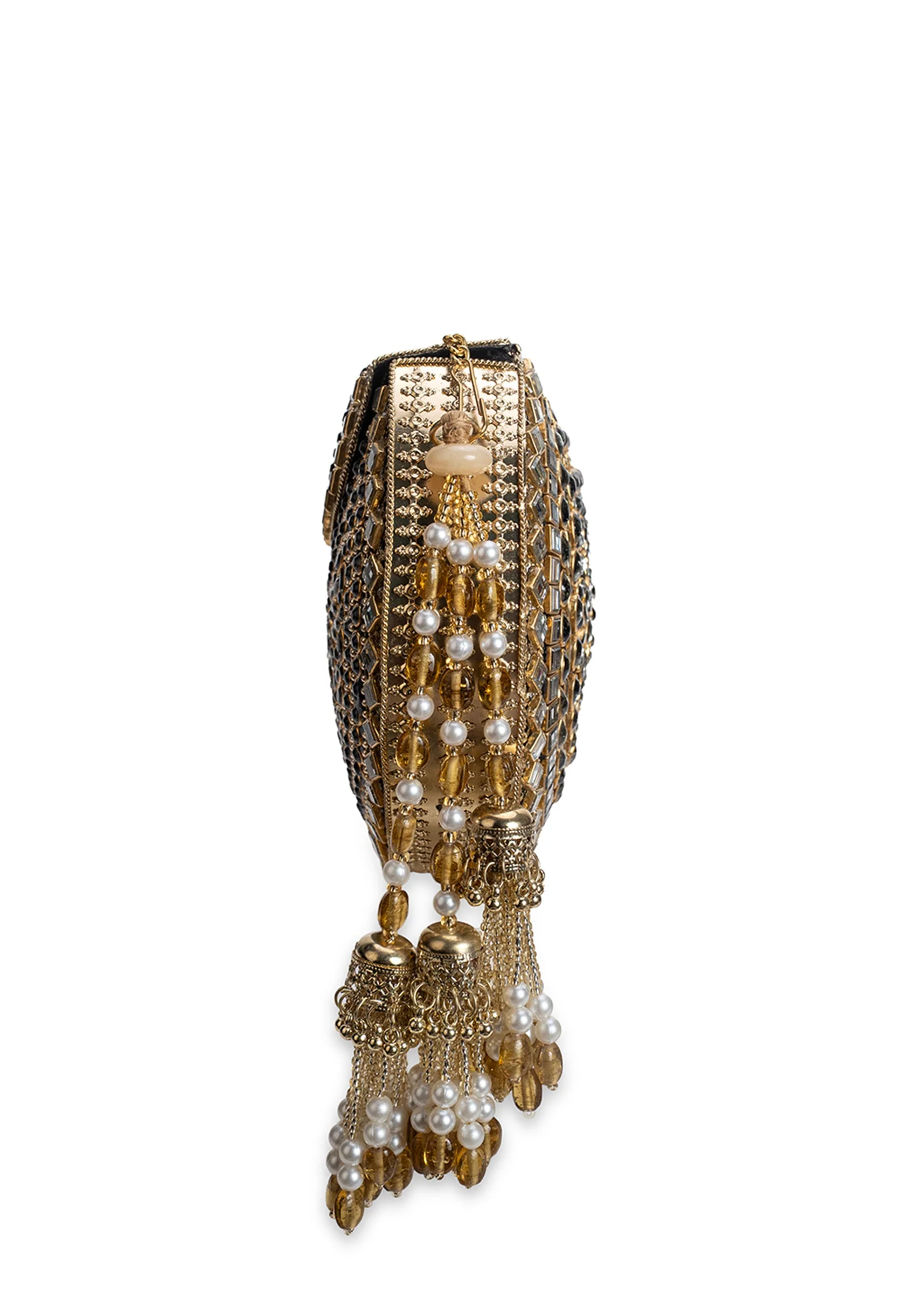 Gold And Silver Embellished Clutch - Image 5