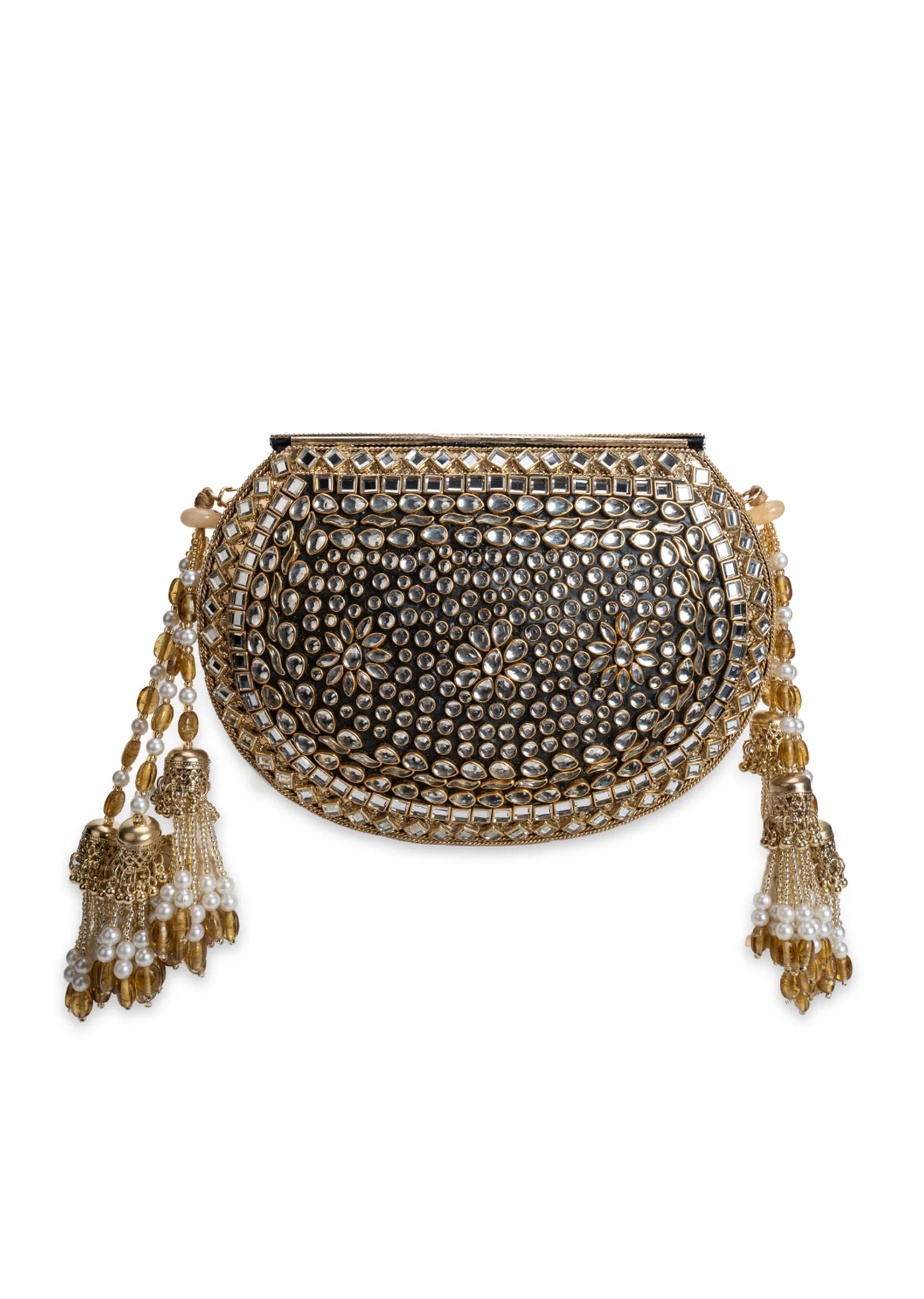 Gold And Silver Embellished Clutch - Image 6