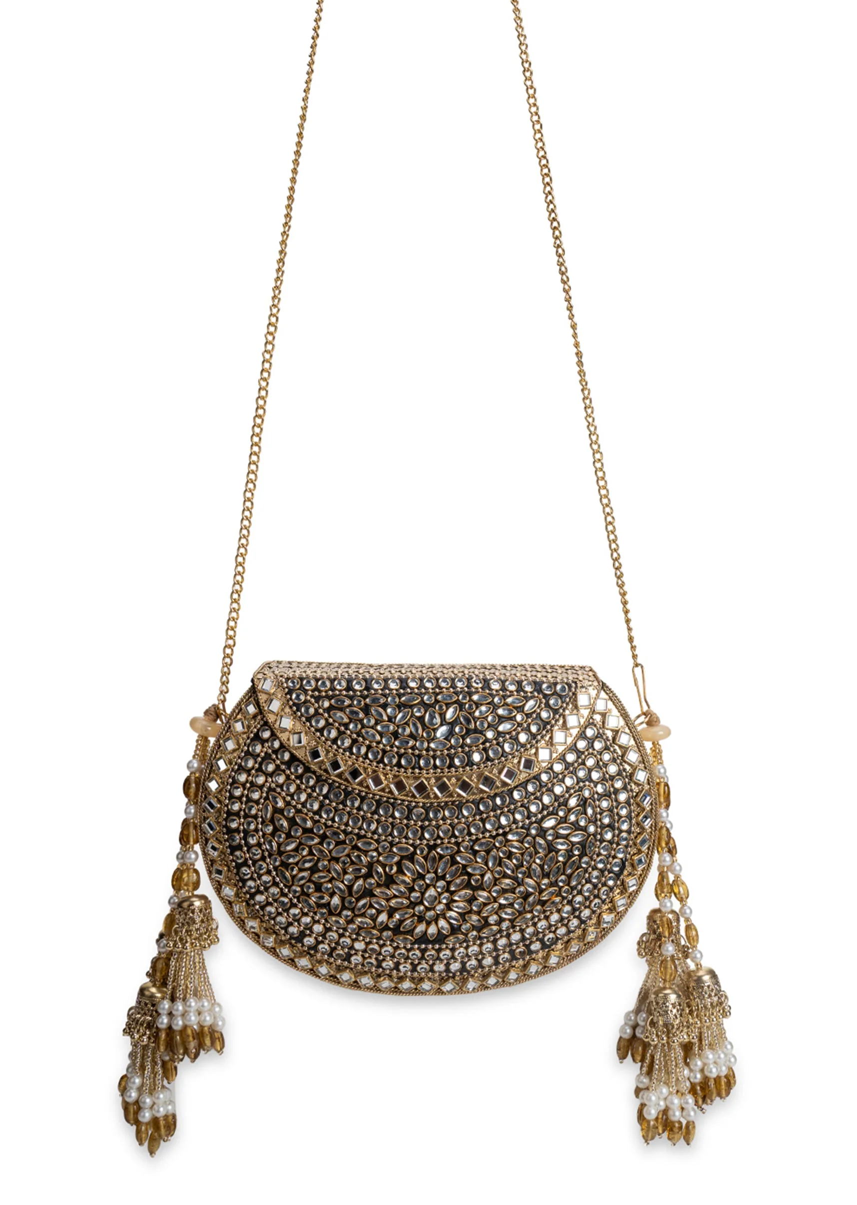 Gold And Silver Embellished Clutch - Image 7