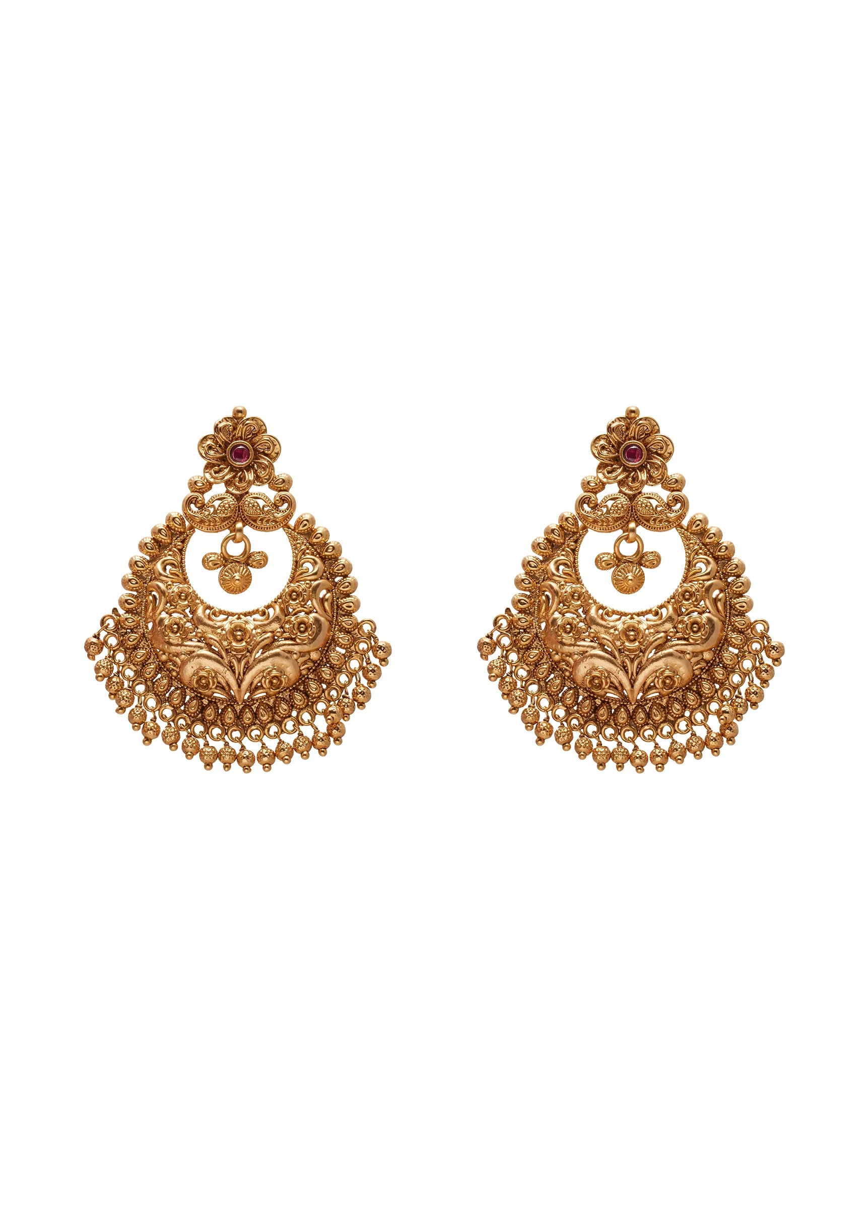 Gold Chandbali Earrings