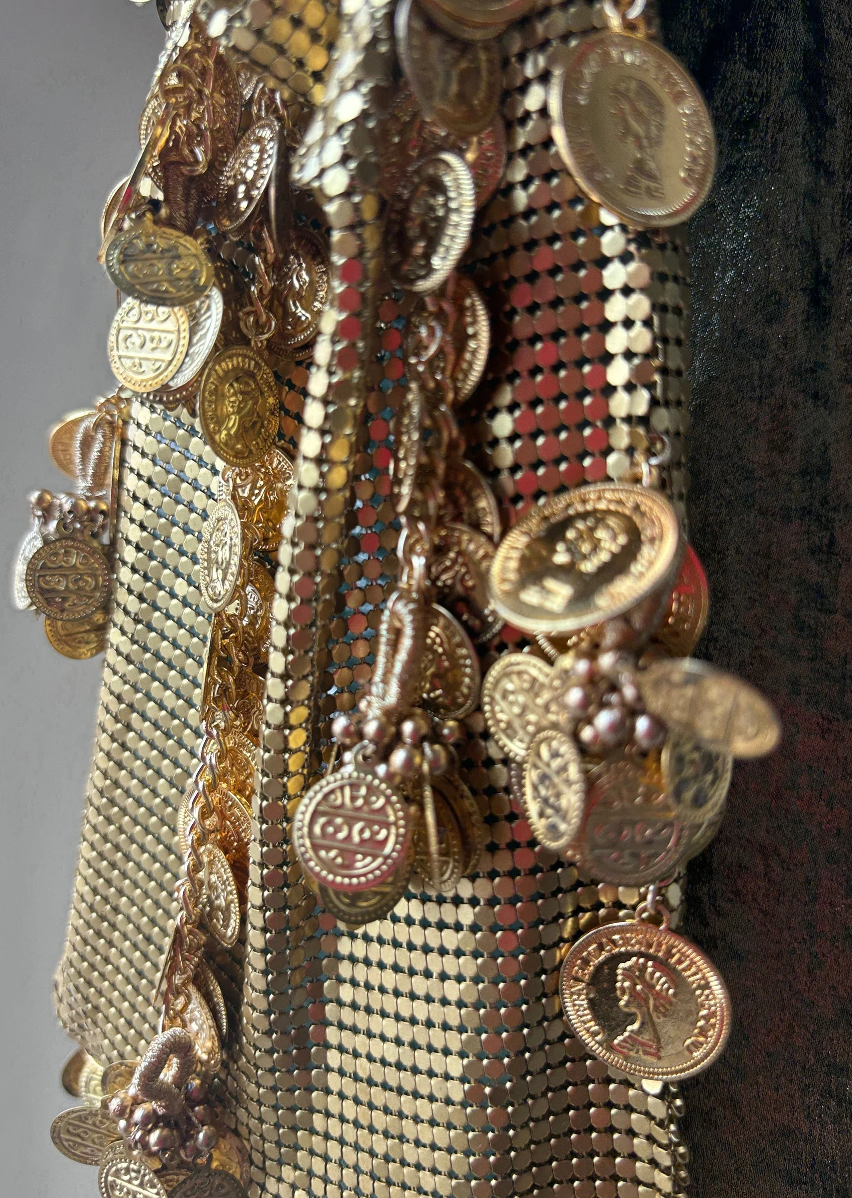 Gold Coin Tassel Potli Bag - Image 3