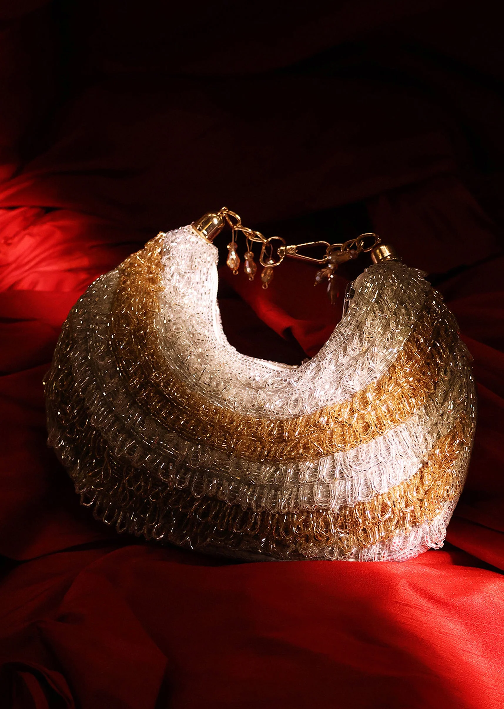 Gold Cutwork Dana Clutch - Image 3