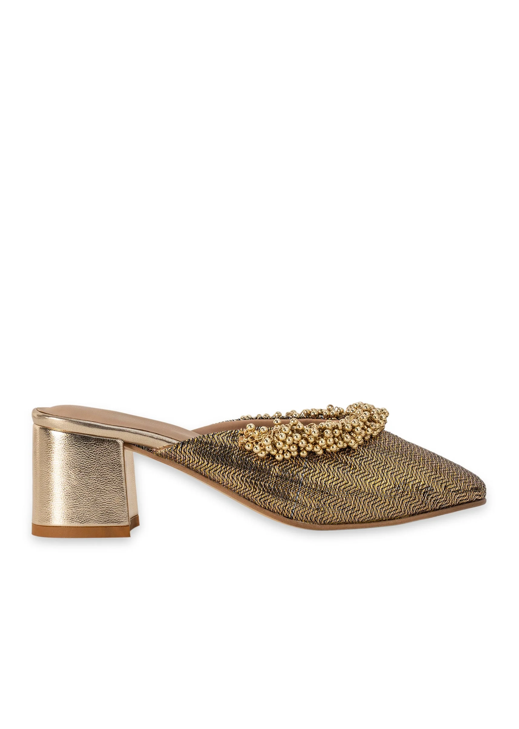 Gold Embellished Mules - Image 6