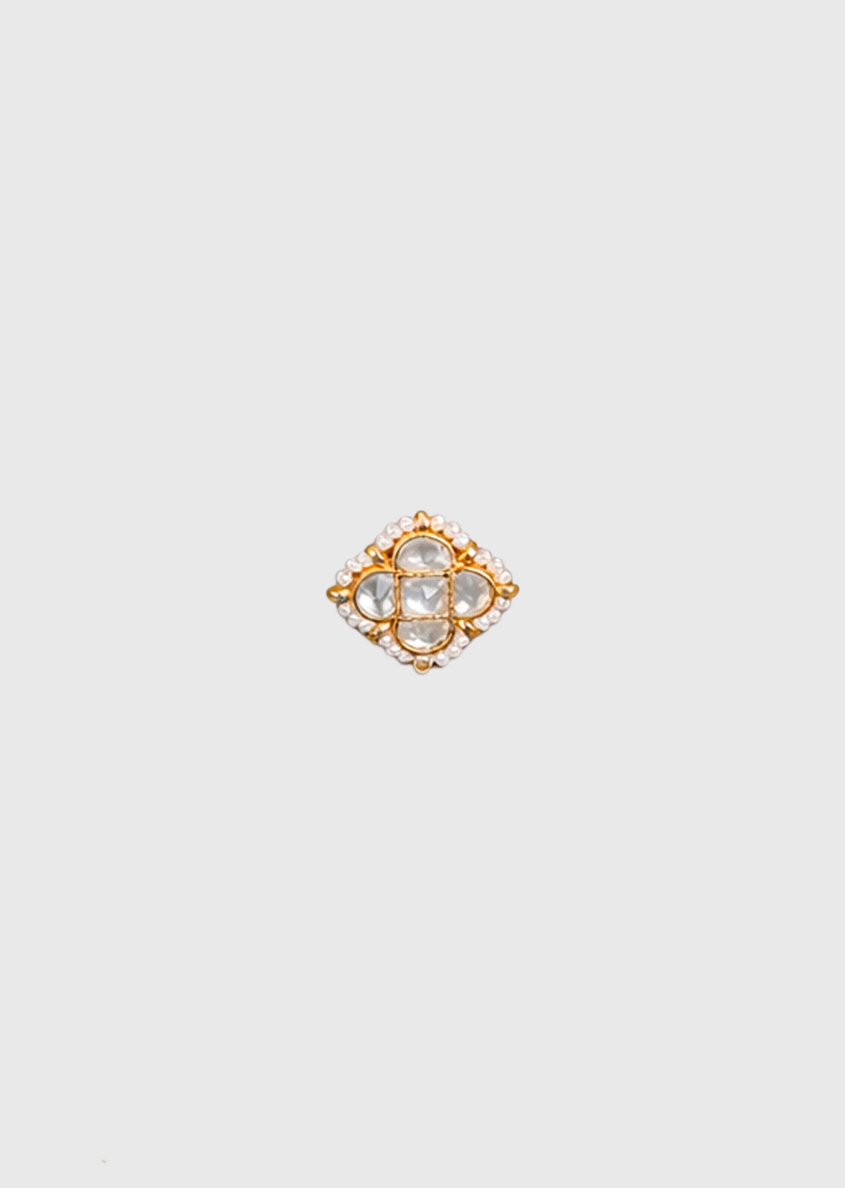 Gold Finish Kundan Necklace Set - Image 4
