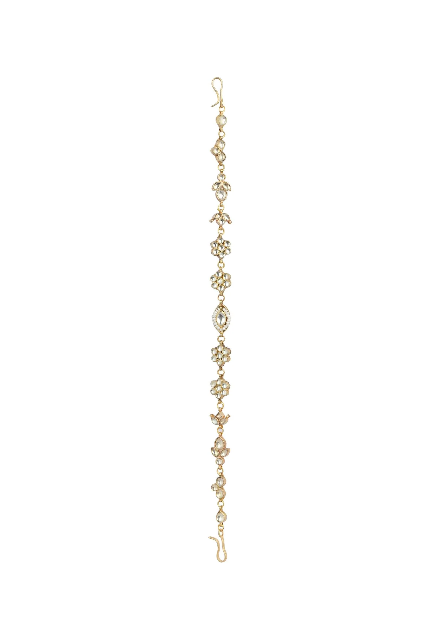 Gold Finish Mathapatti With Studded Kundan - Image 3