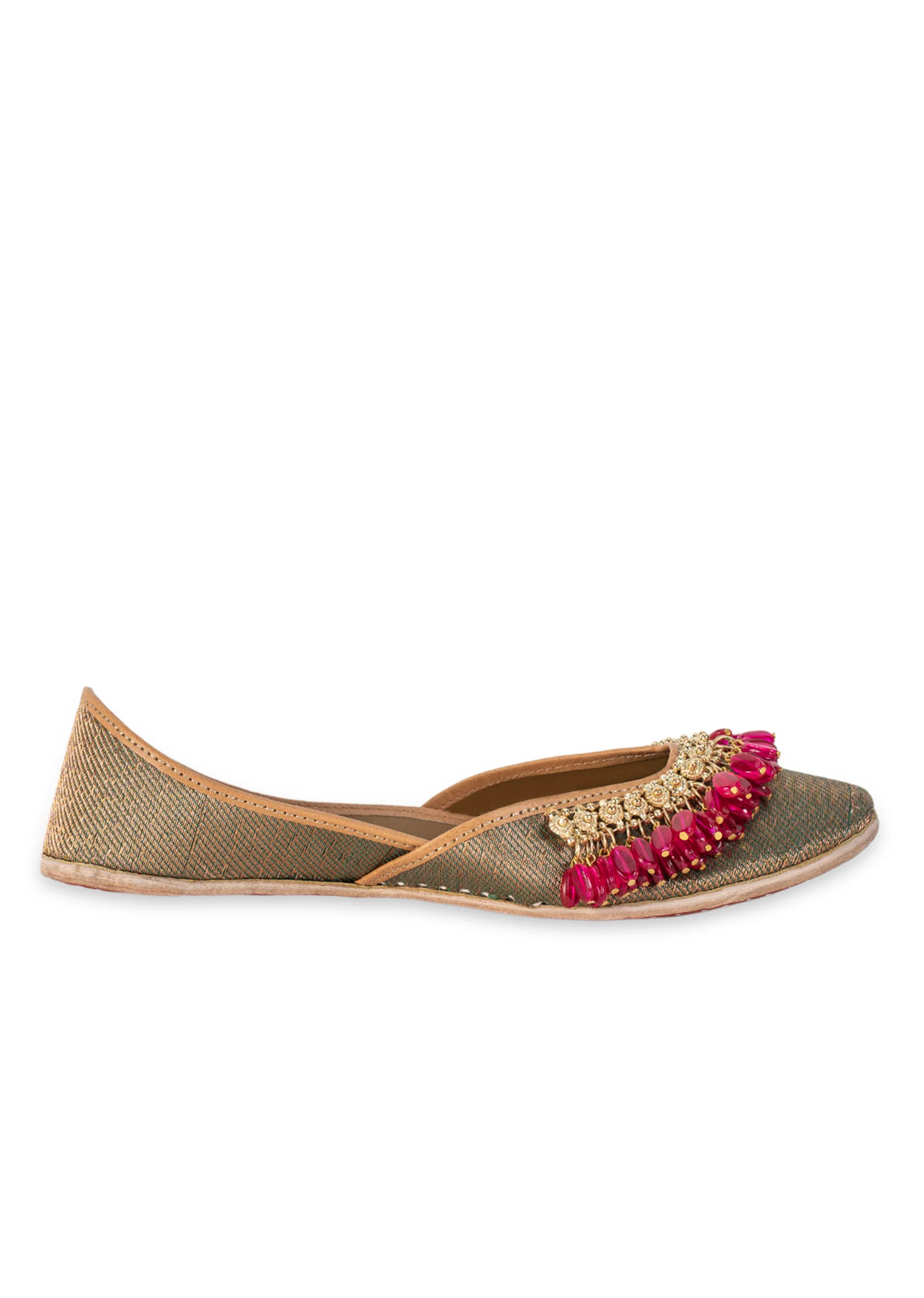 Gold & Pink Detail Jutti - Image 6