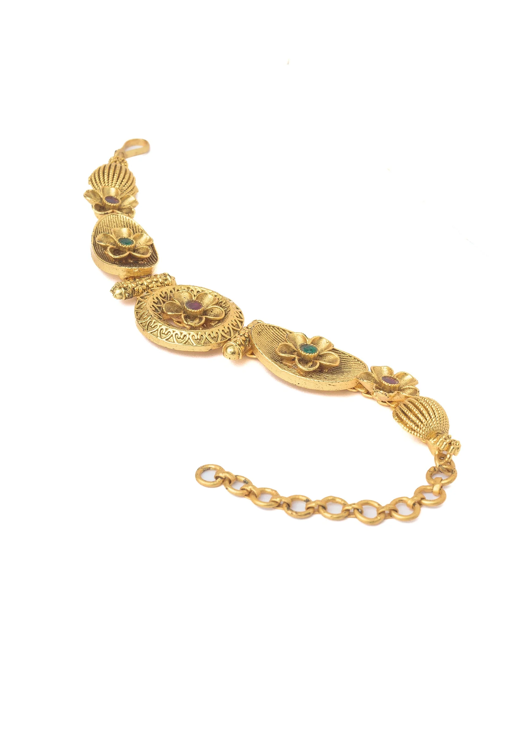 Gold Plated White Beaded Bracelet - Image 2