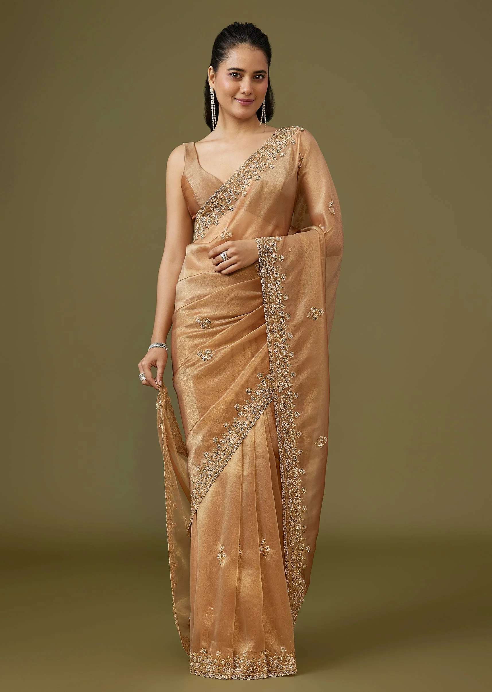 Gold Tissue Saree
