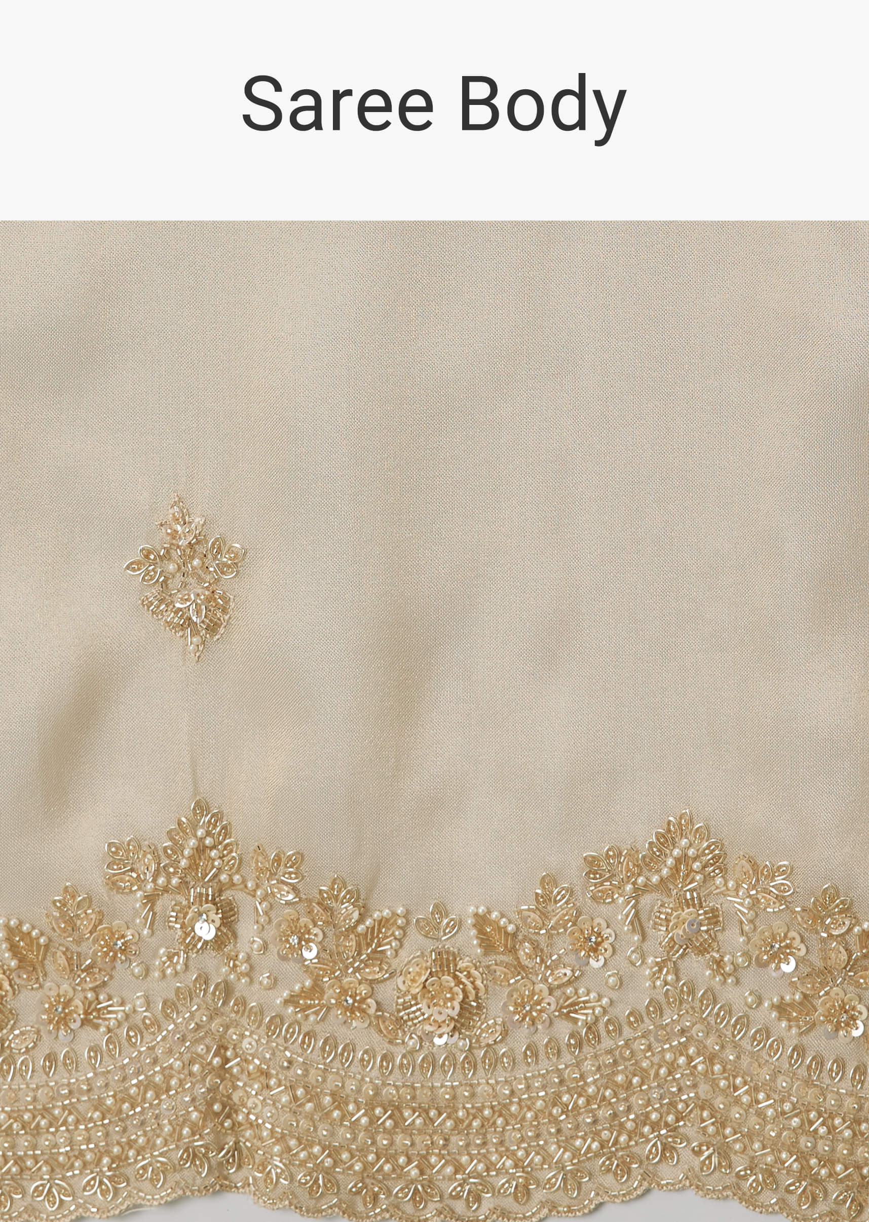 Gold Tissue Saree With Embroidered Brocade Blouse - Image 9