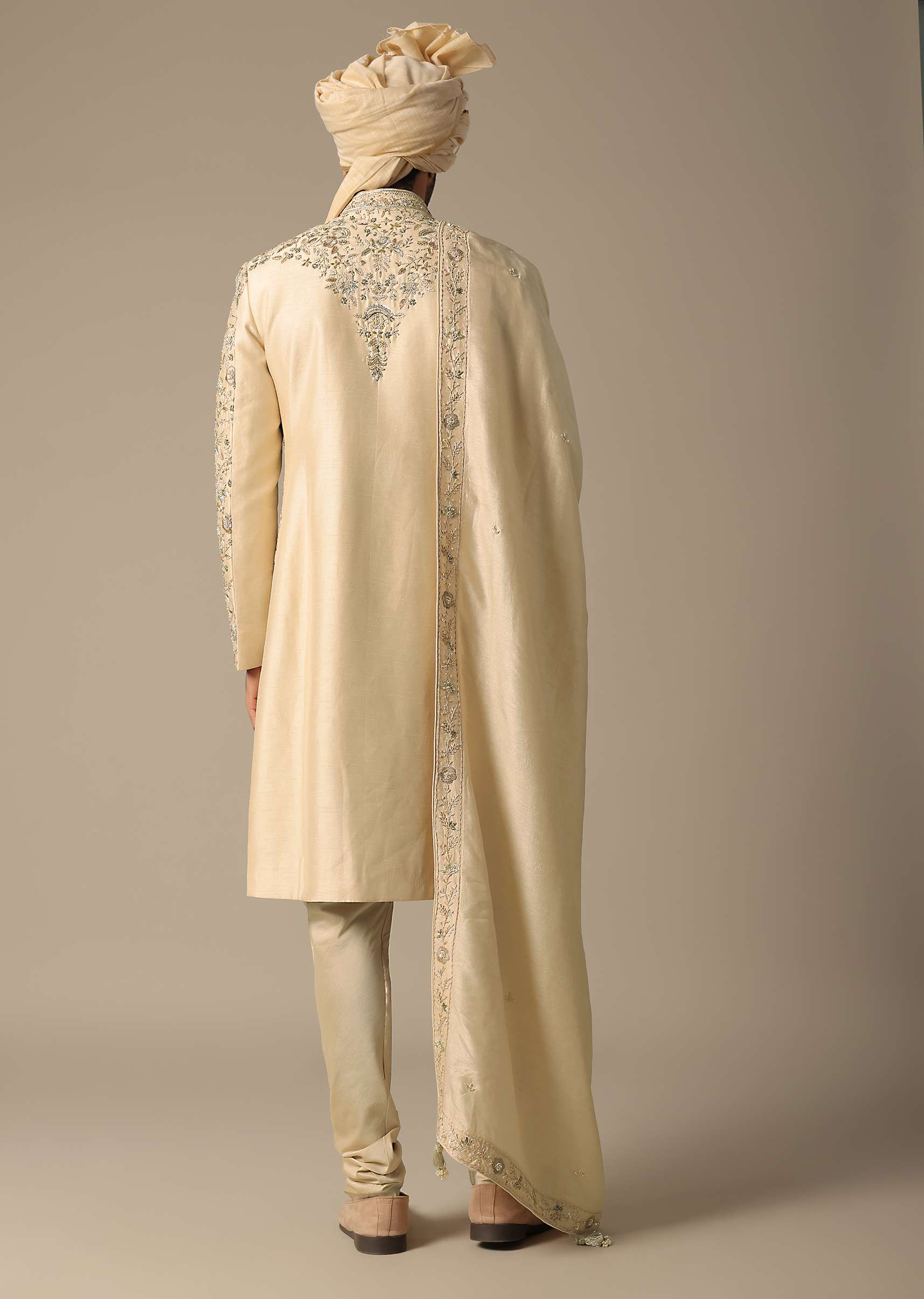 Golden Grandeur Sherwani Set - Image 5