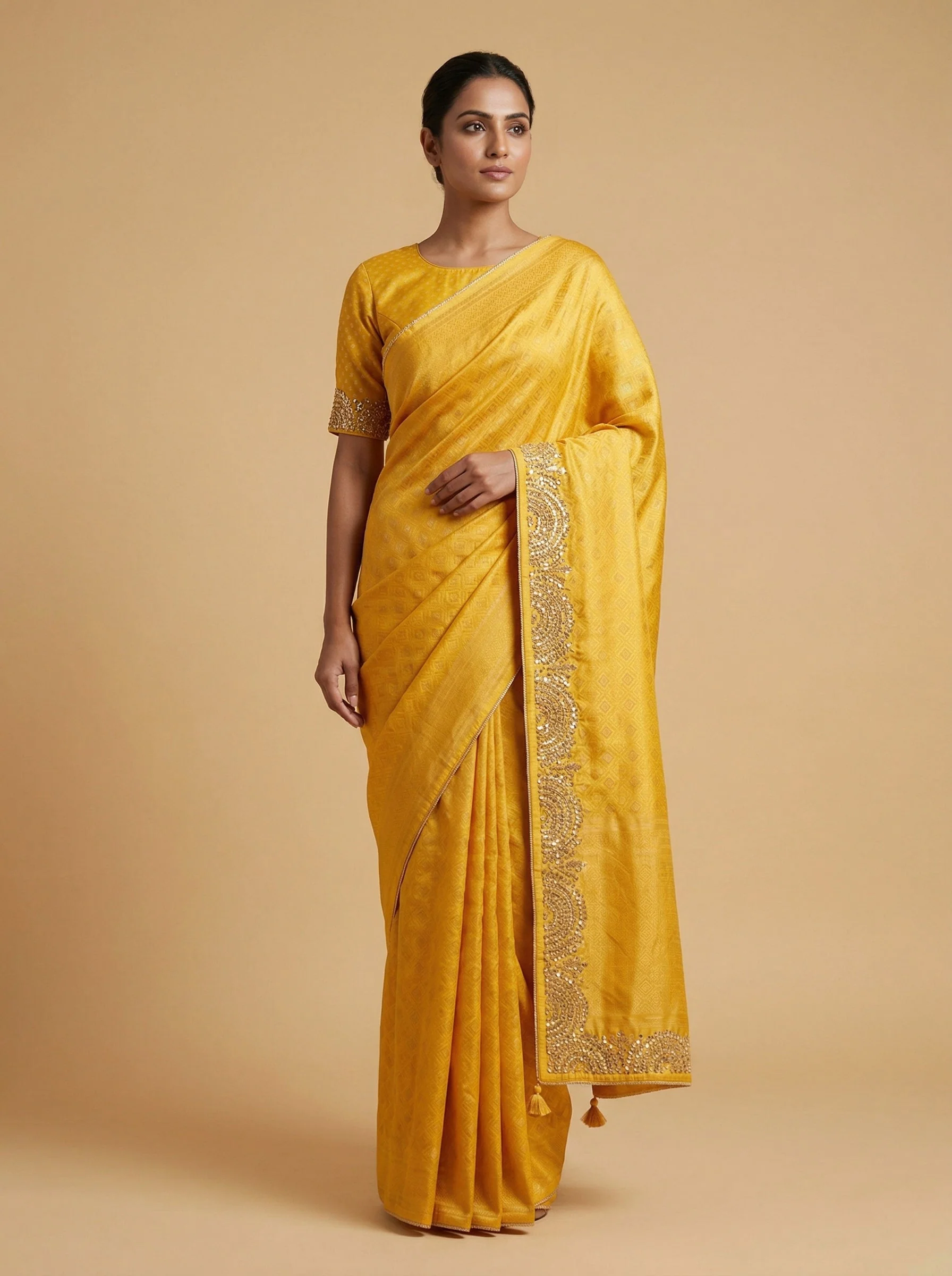 Golden Mustard Radiant Saree