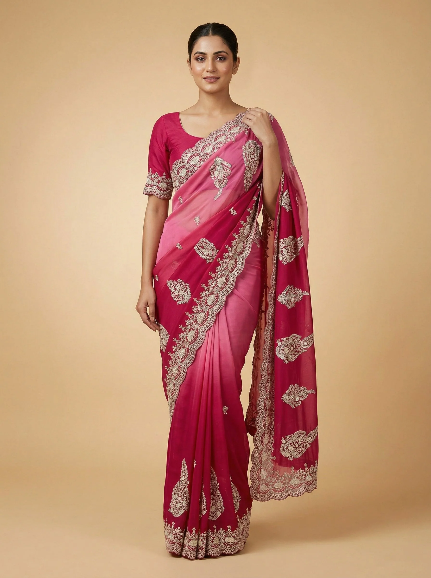 Gradient Shaded Contemporary Saree