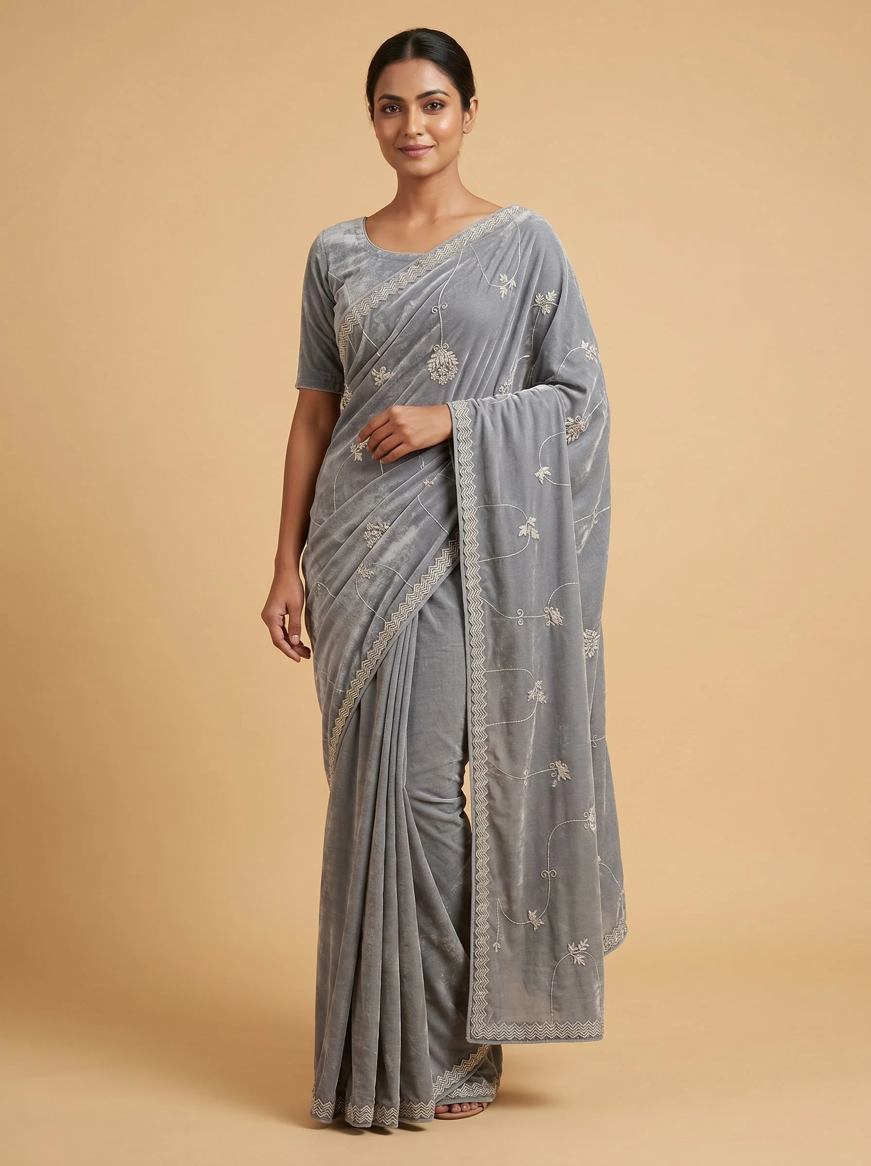 Graphite Grey Radiance Saree