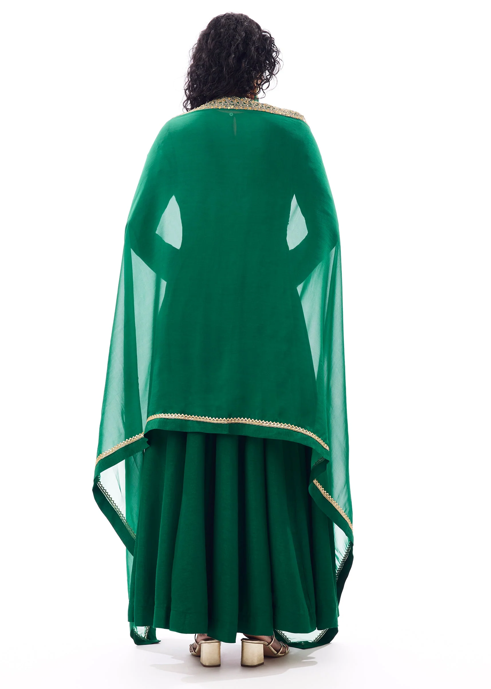 Green Angarkha Anarkali - Image 5