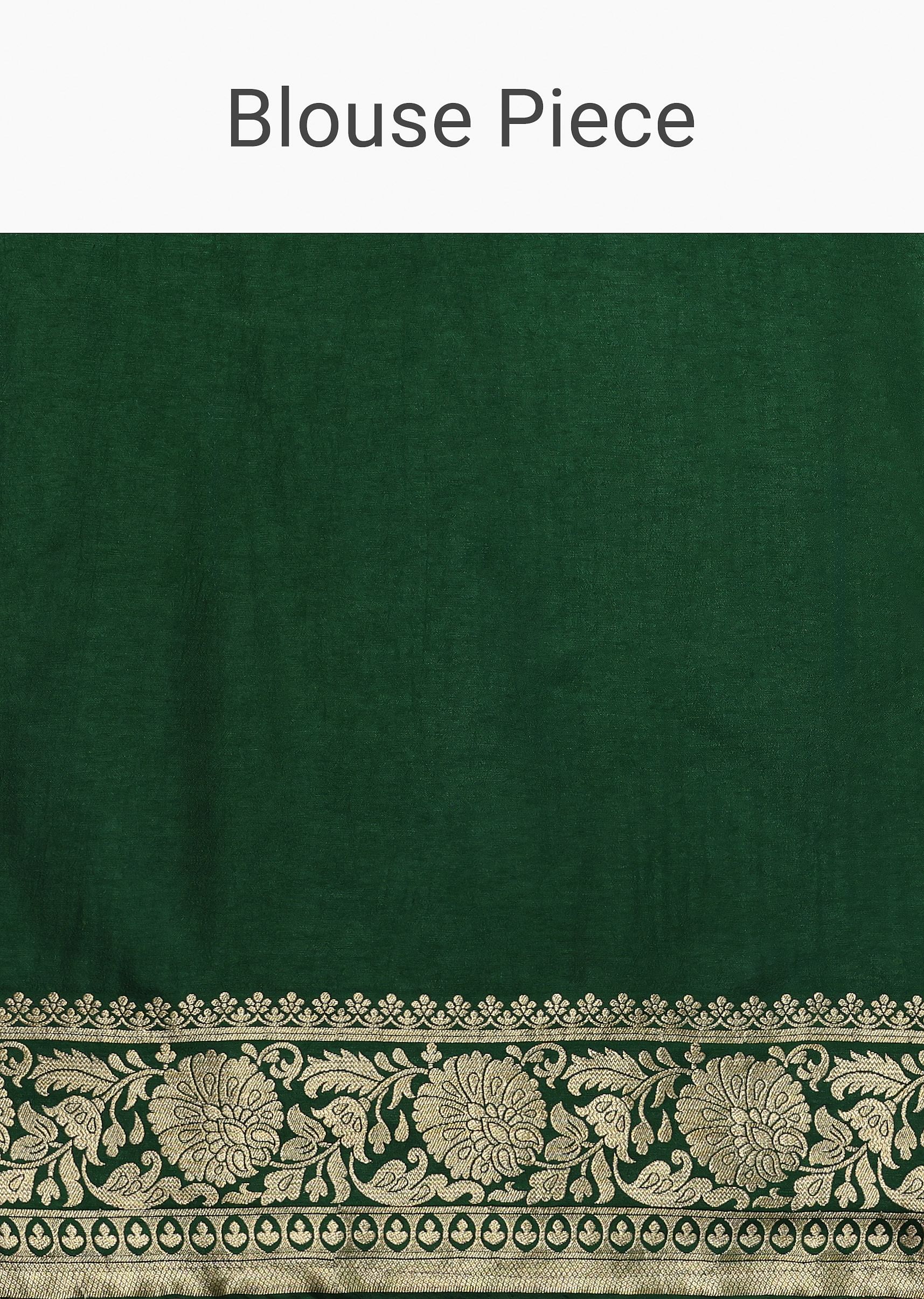 Green Bandhani Silk Saree With Woven Motif And Unstitched Blouse Piece - Image 10