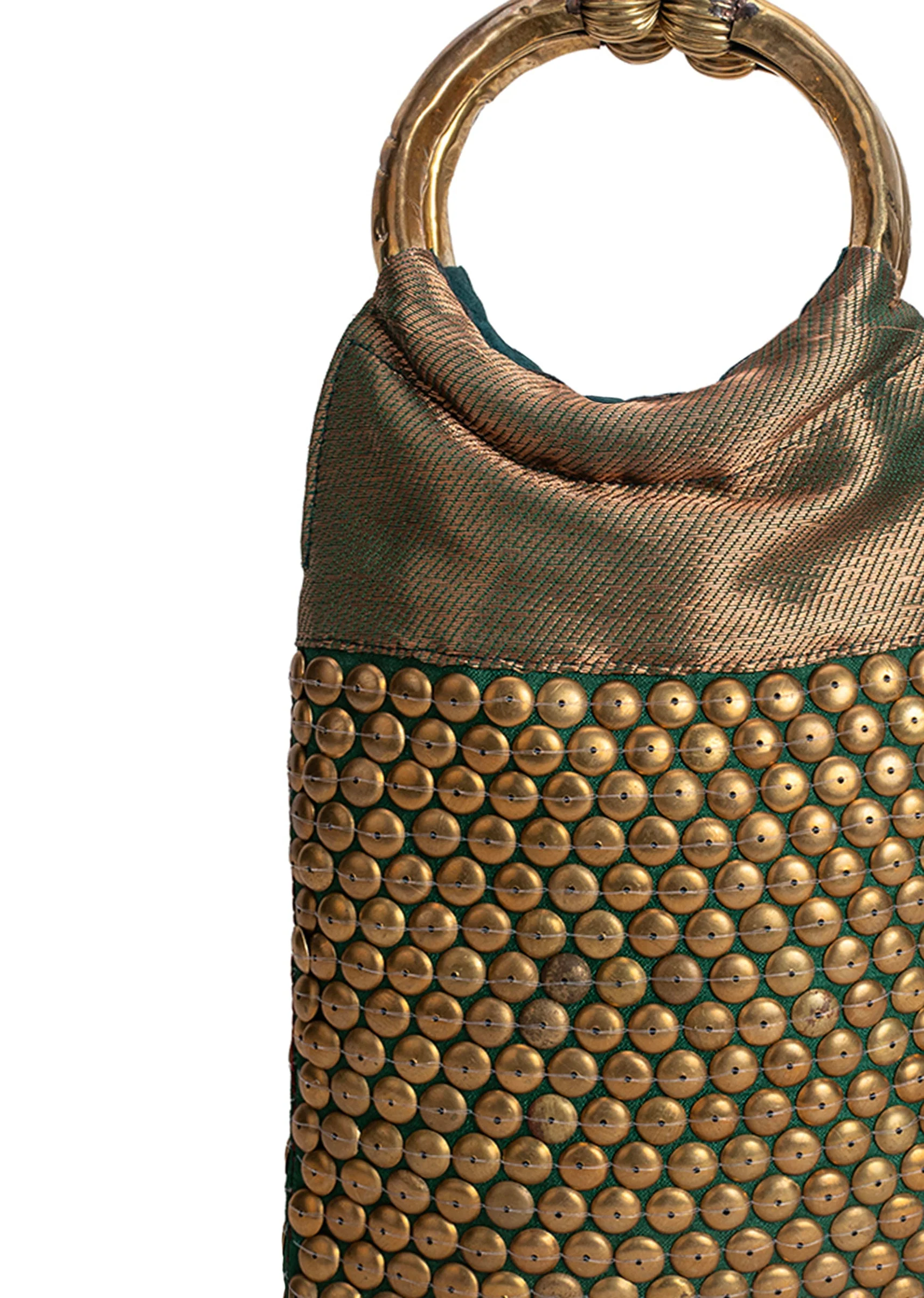 Green Brocade Handbag - Image 2