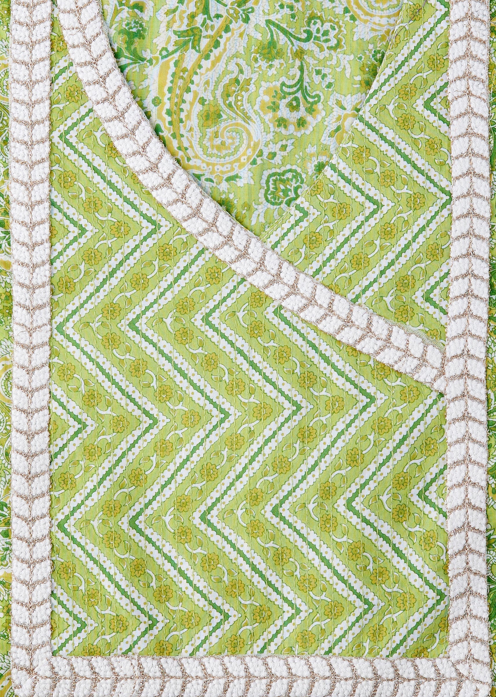 Green Cotton Printed Unstitched Suit - Image 2