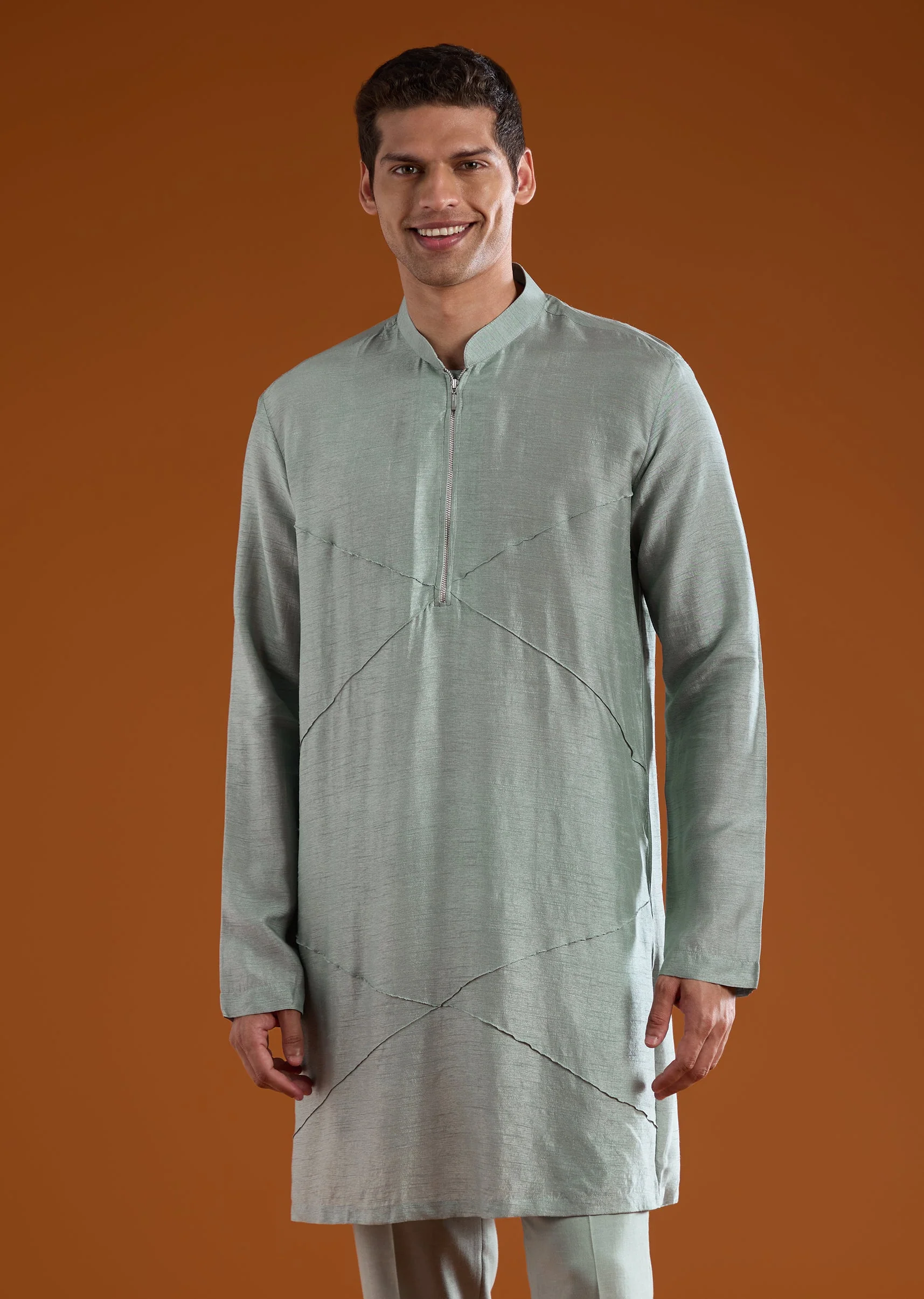 Green Embellished Jodhpuri Kurta Set - Image 6