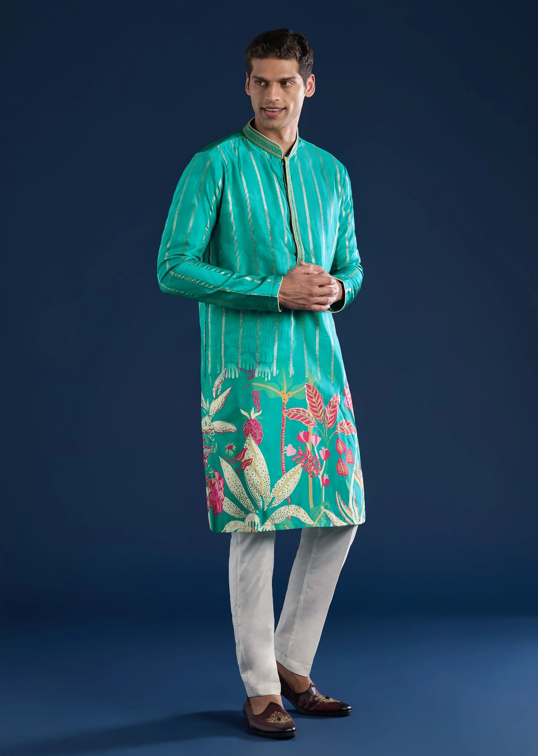 Green Festive Kurta Set